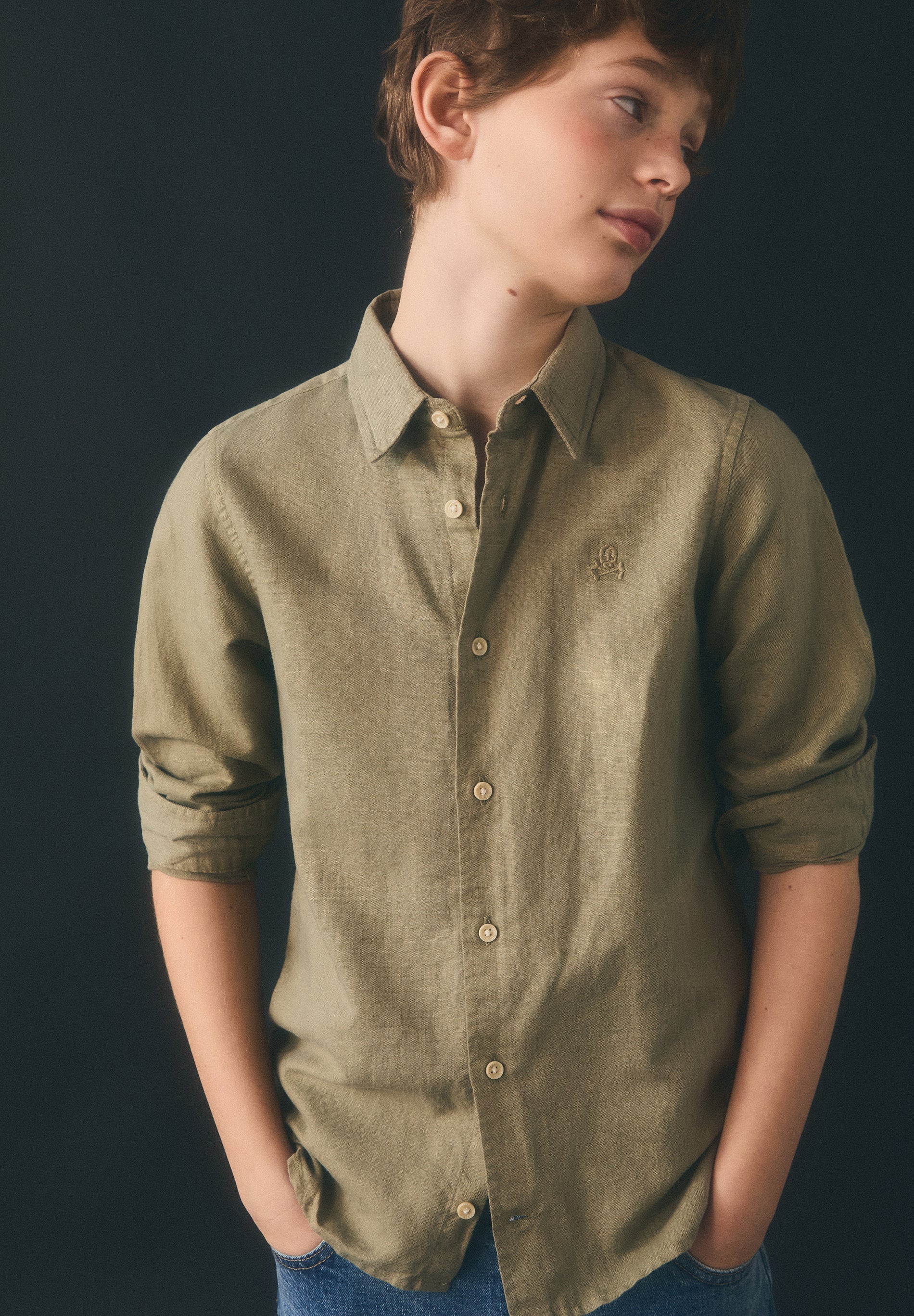 REGULAR FIT SKULL SHIRT