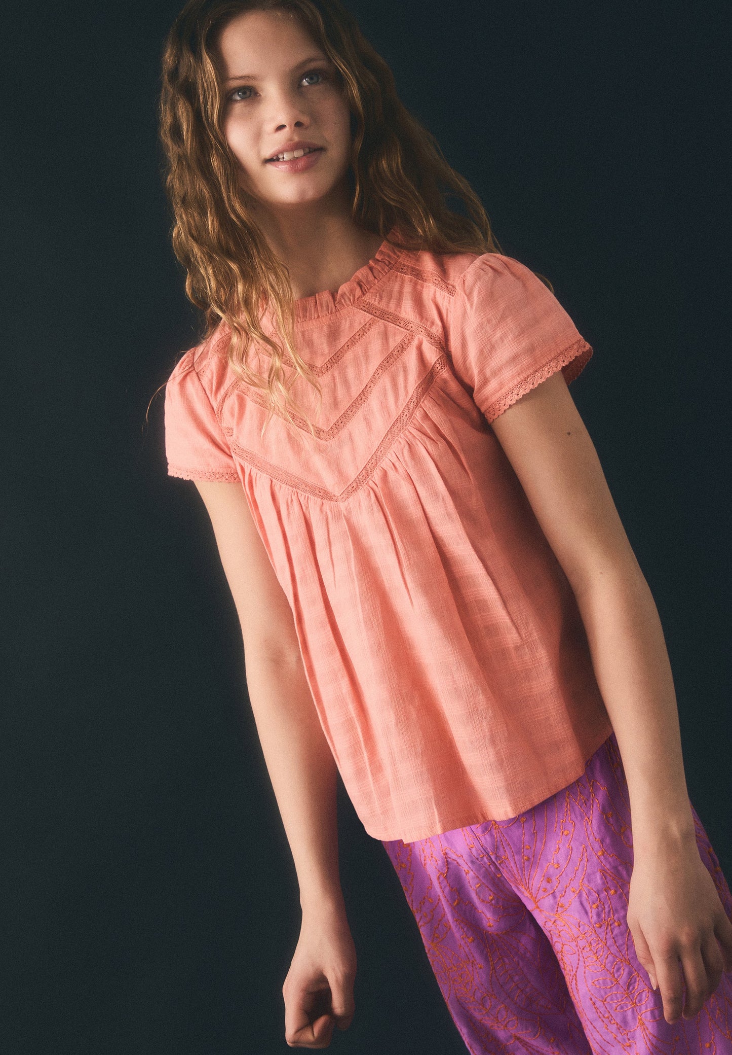 EMBROIDERED COTTON BLOUSE