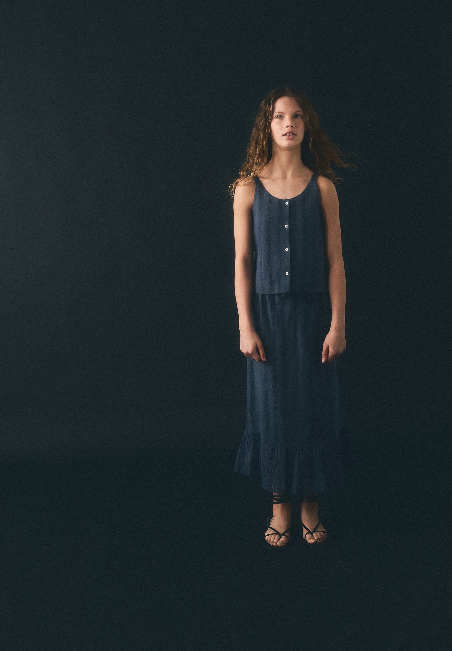 COTTON SKIRT WITH EMBROIDERY