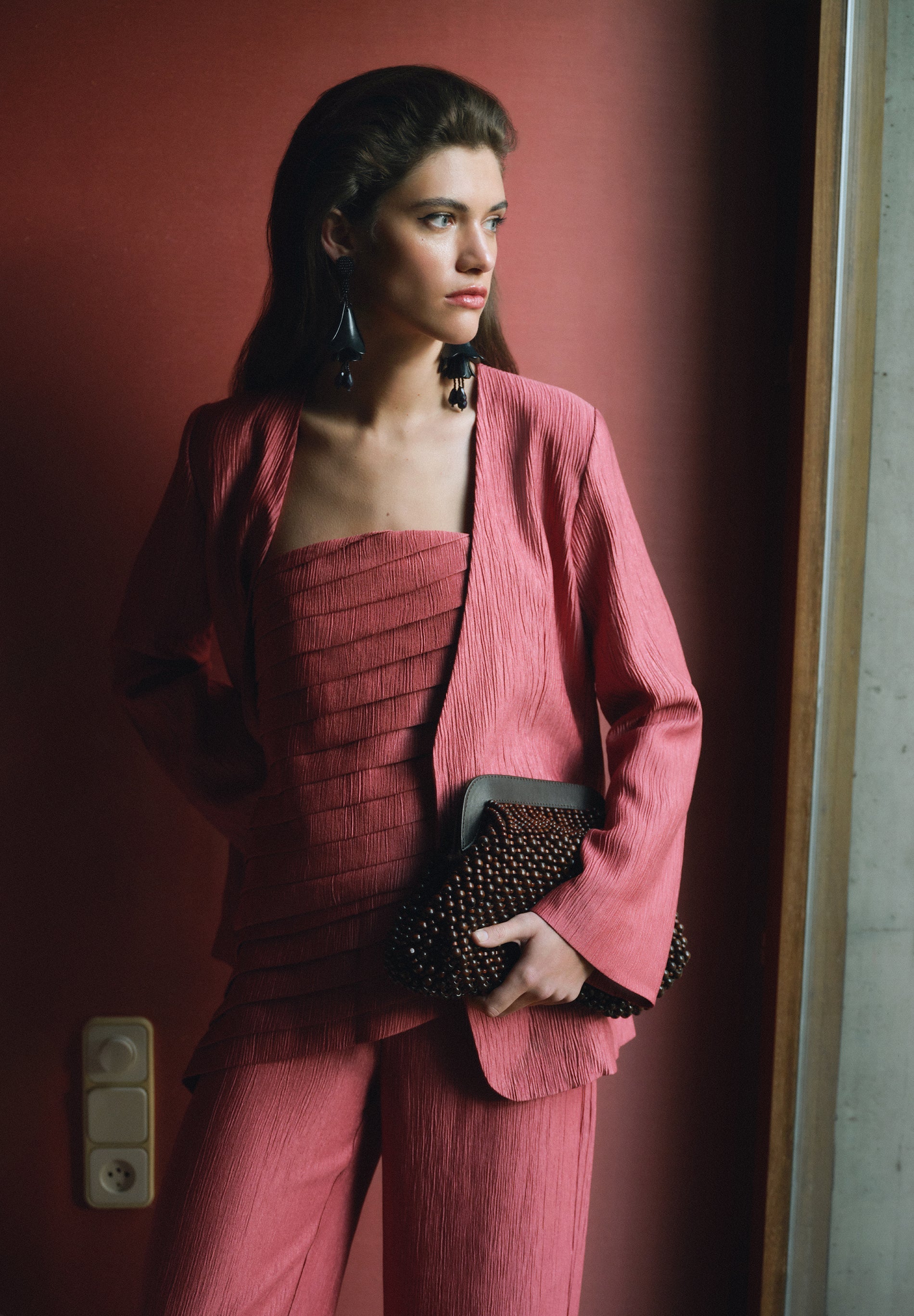 STRAIGHT TEXTURED BLAZER