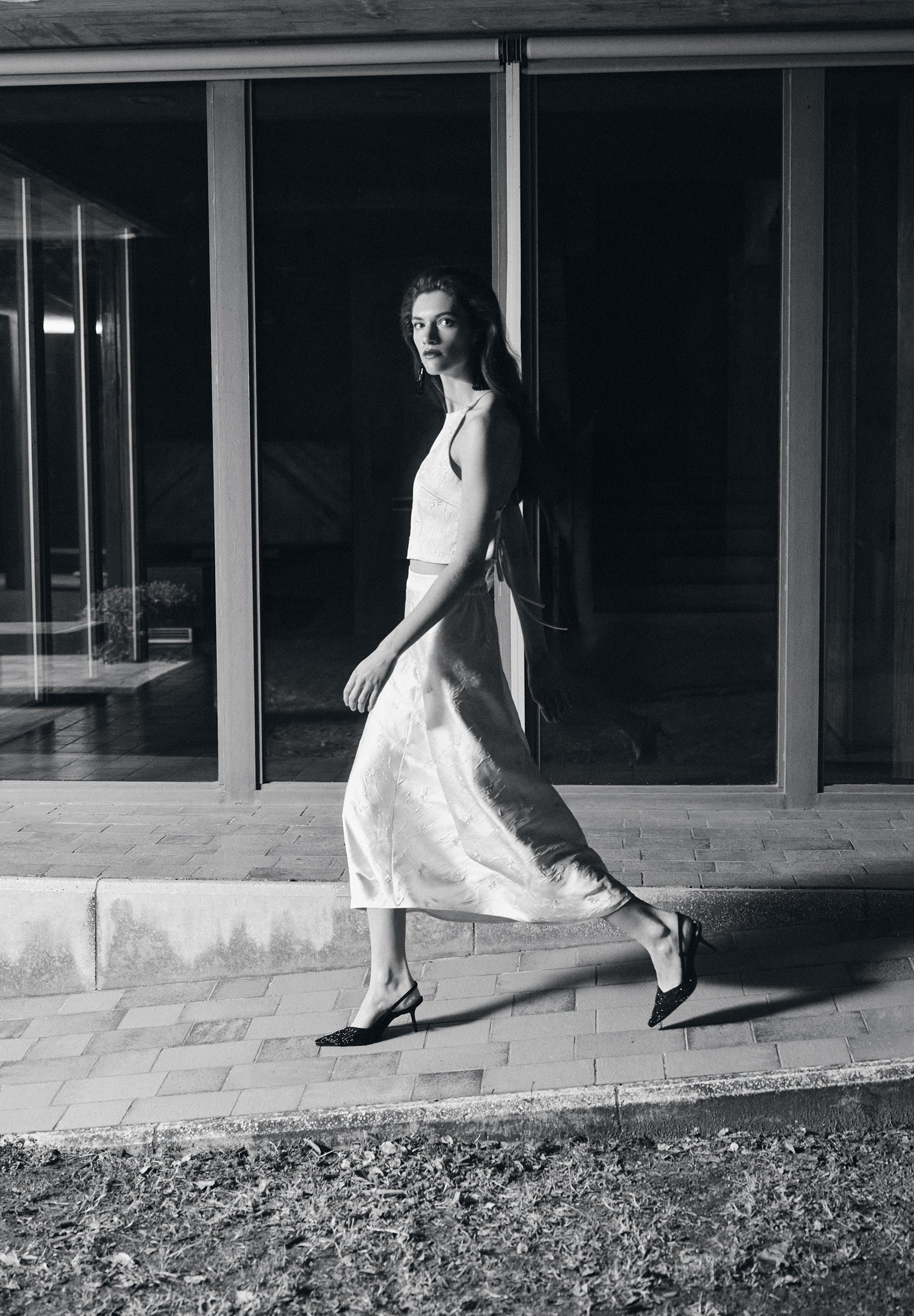 EMBROIDERED MIDI SKIRT