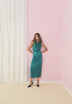 JACQUARD DRESS WITH LACE