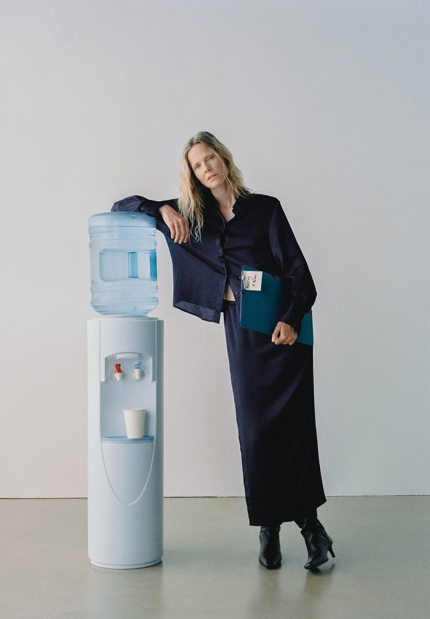 LONG PINSTRIPE SKIRT