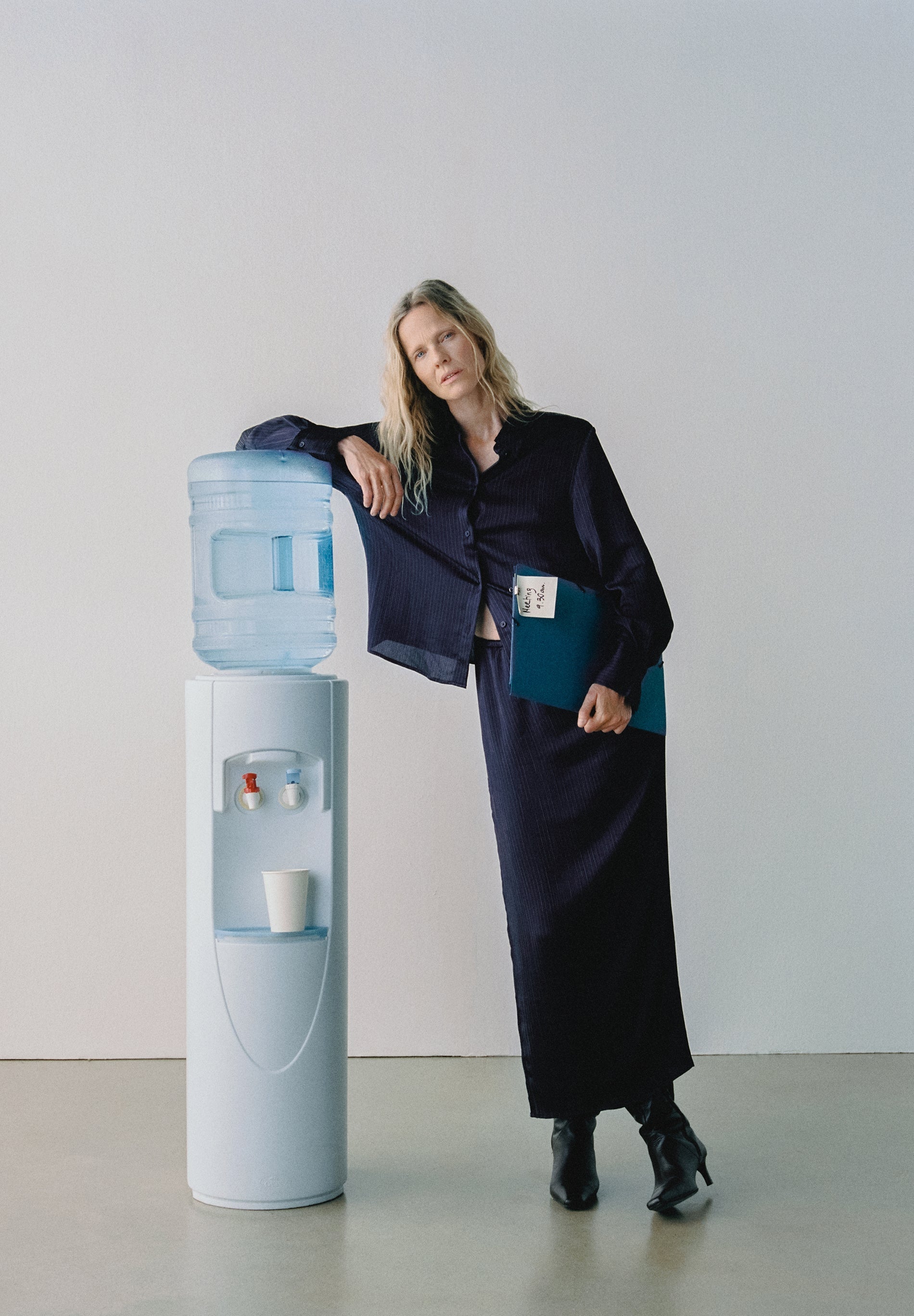 LONG PINSTRIPE SKIRT