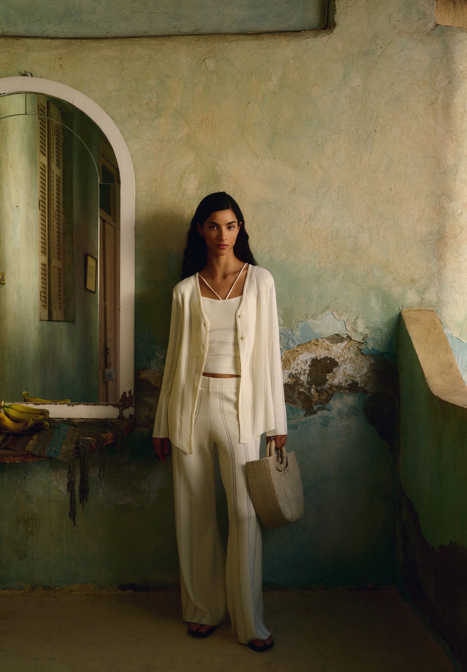 TROUSERS WITH RIBBED DETAIL