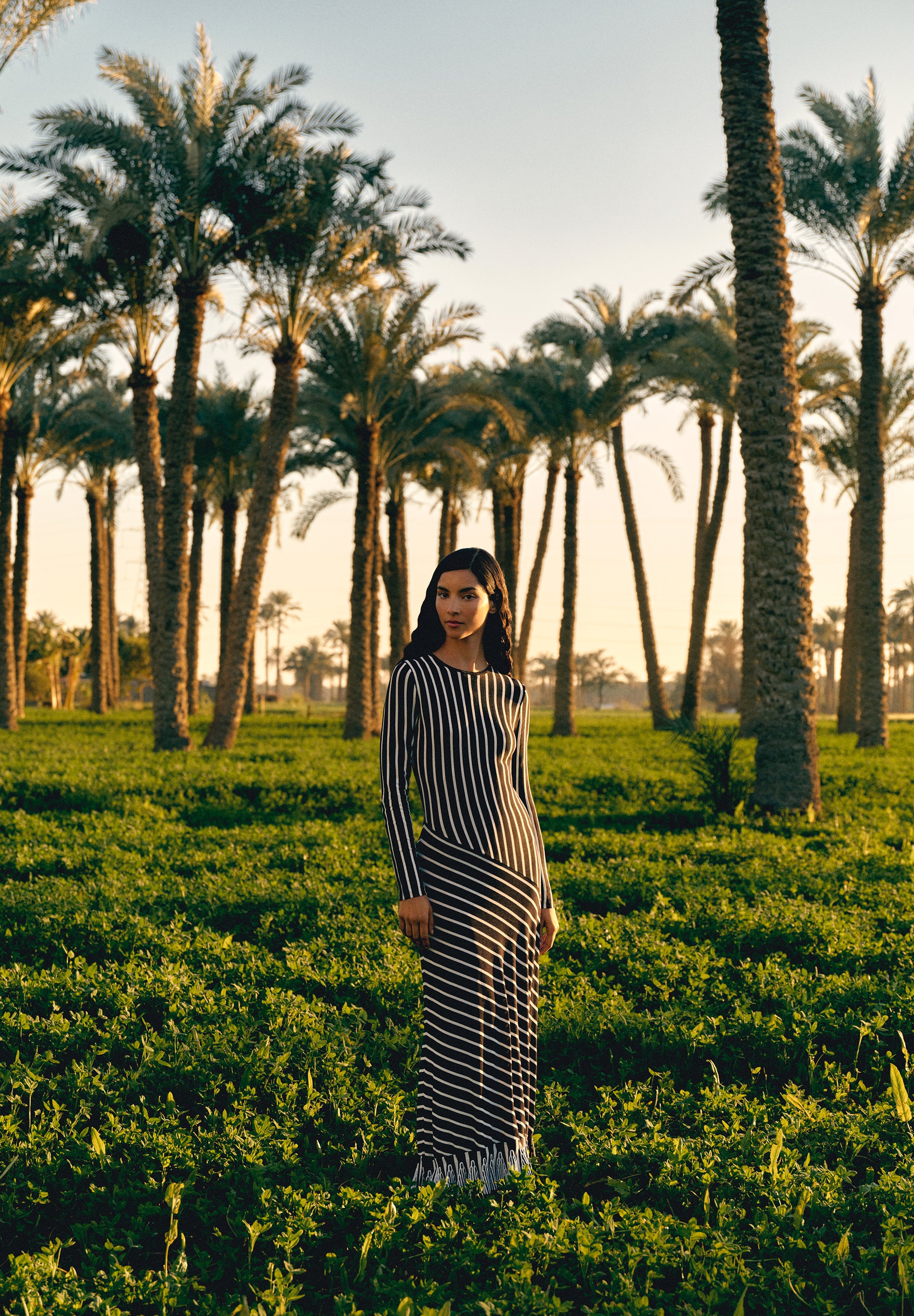 CONTRAST STRIPED DRESS