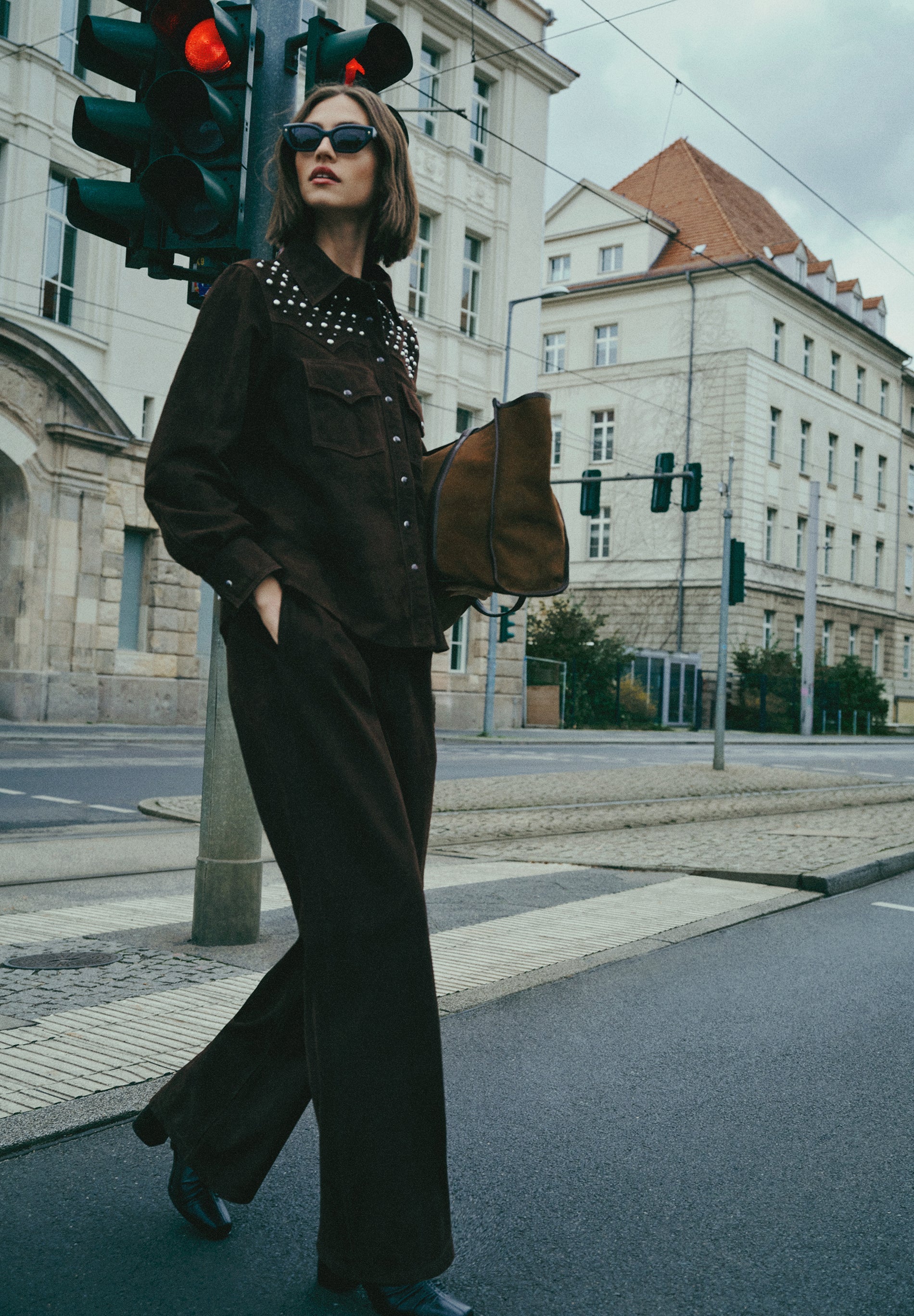 SUEDE TROUSERS