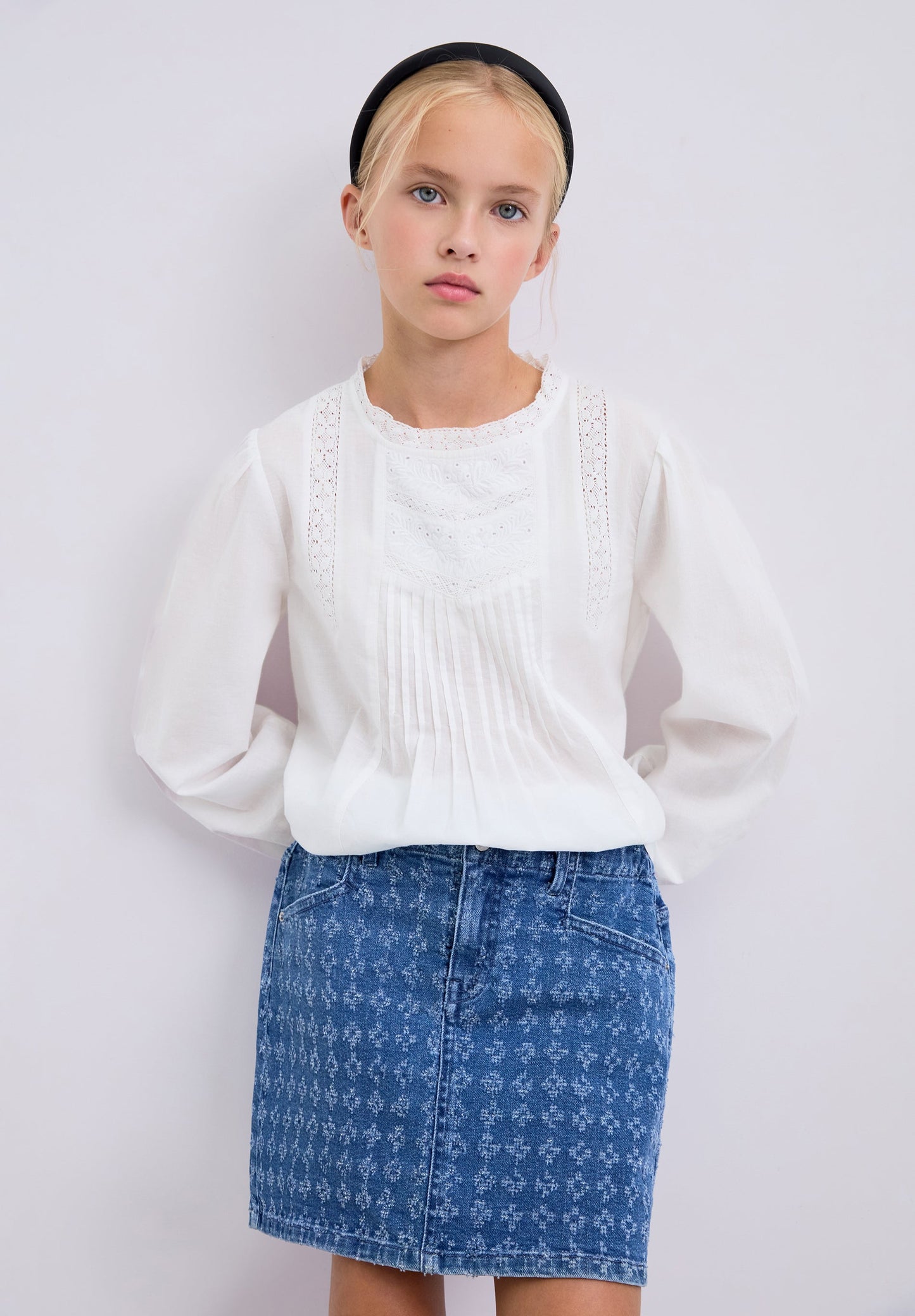 SCLASER DENIM SKIRT GIRLS