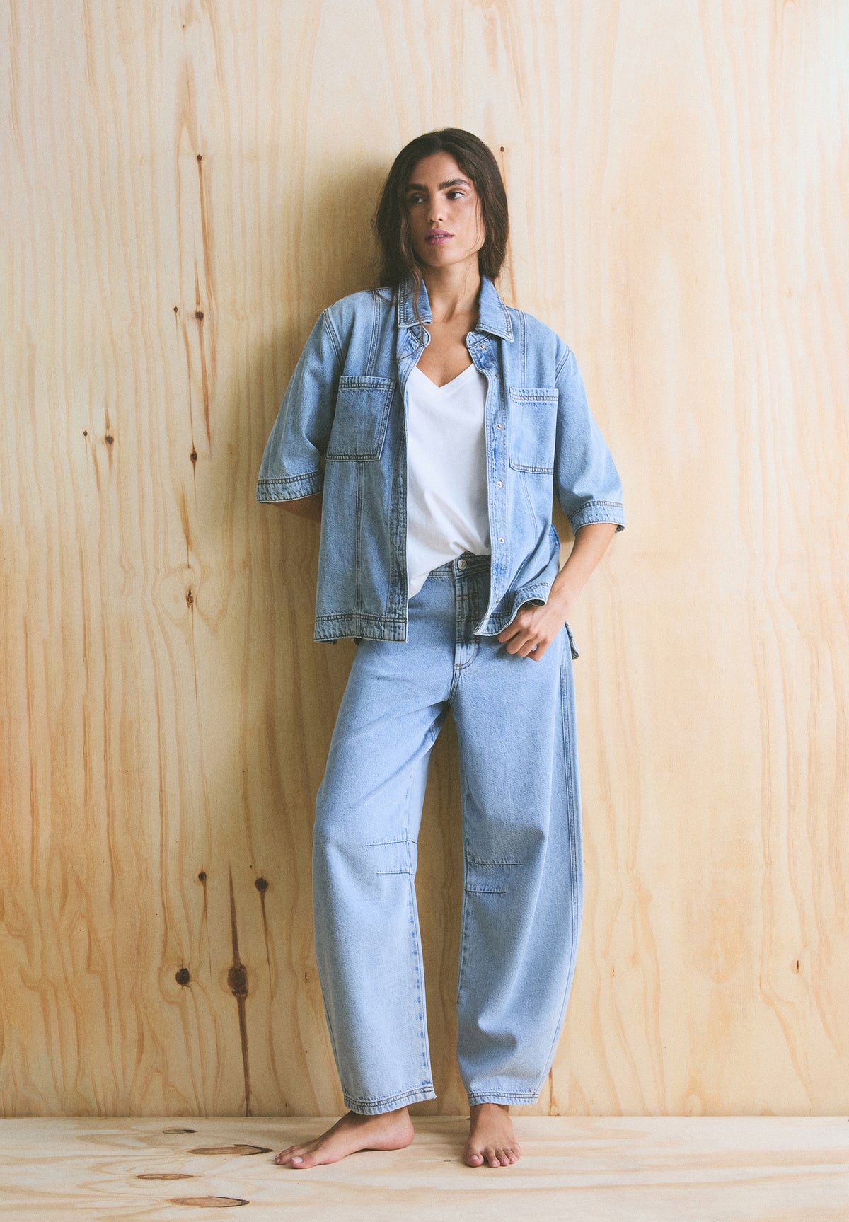 DENIM SHIRT WITH POCKETS