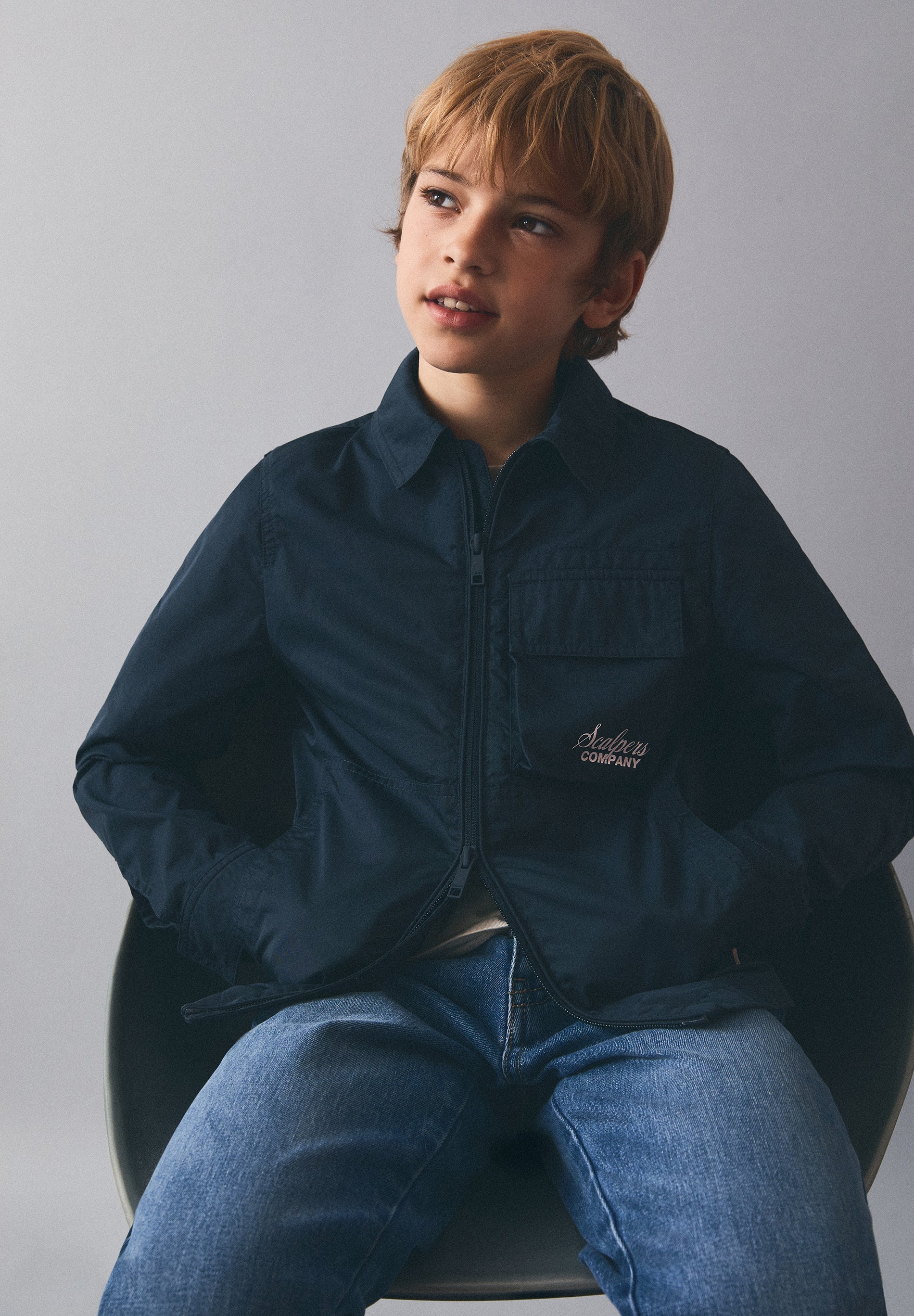 NAVY JACKET WITH POCKET