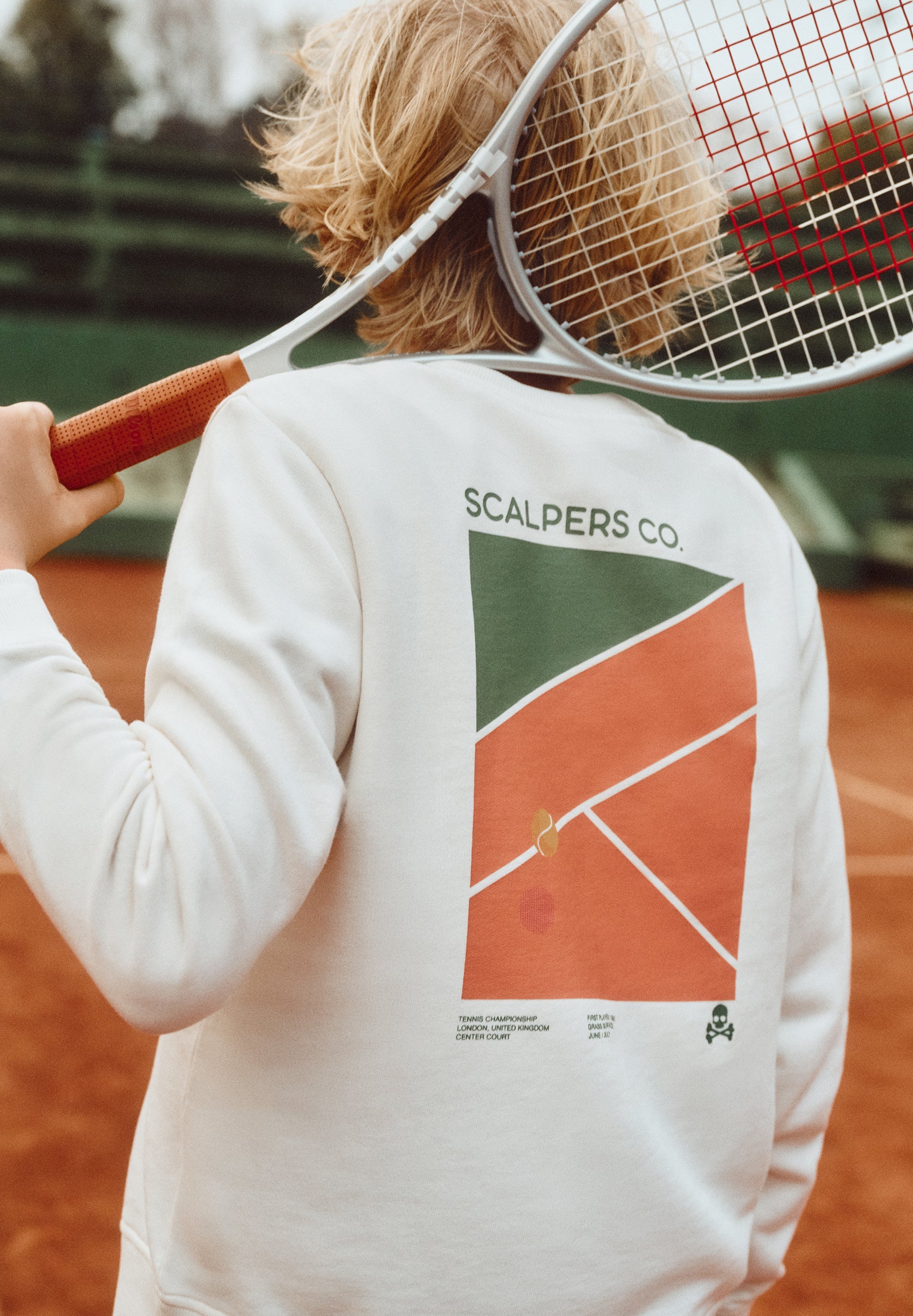 TENNIS PRINT SWEATSHIRT