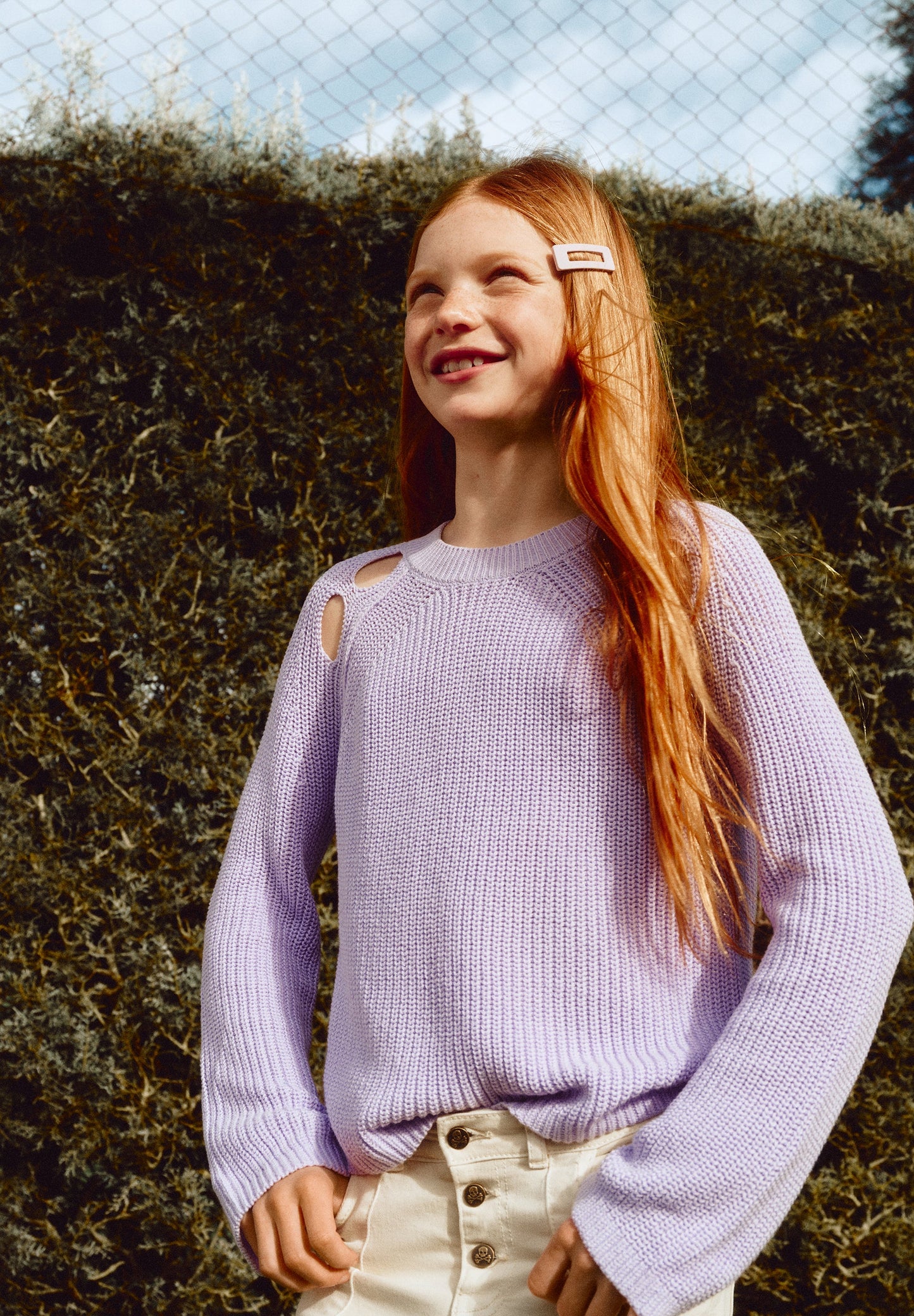 KNIT SWEATER WITH CUT-OUTS