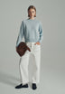 ROUND NECK 100% CASHMERE SWEATER