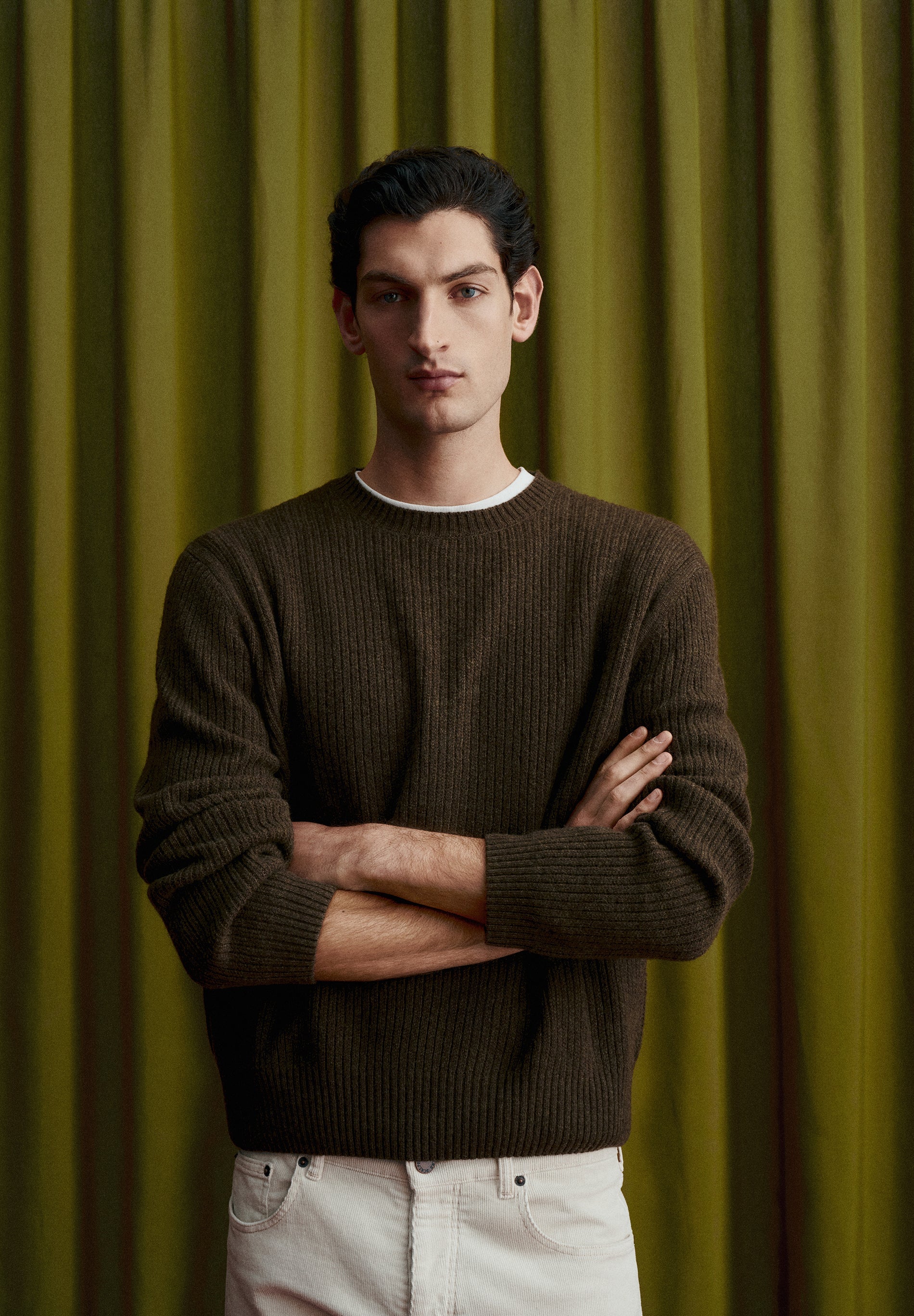 RIBBED MERINO WOOL SWEATER