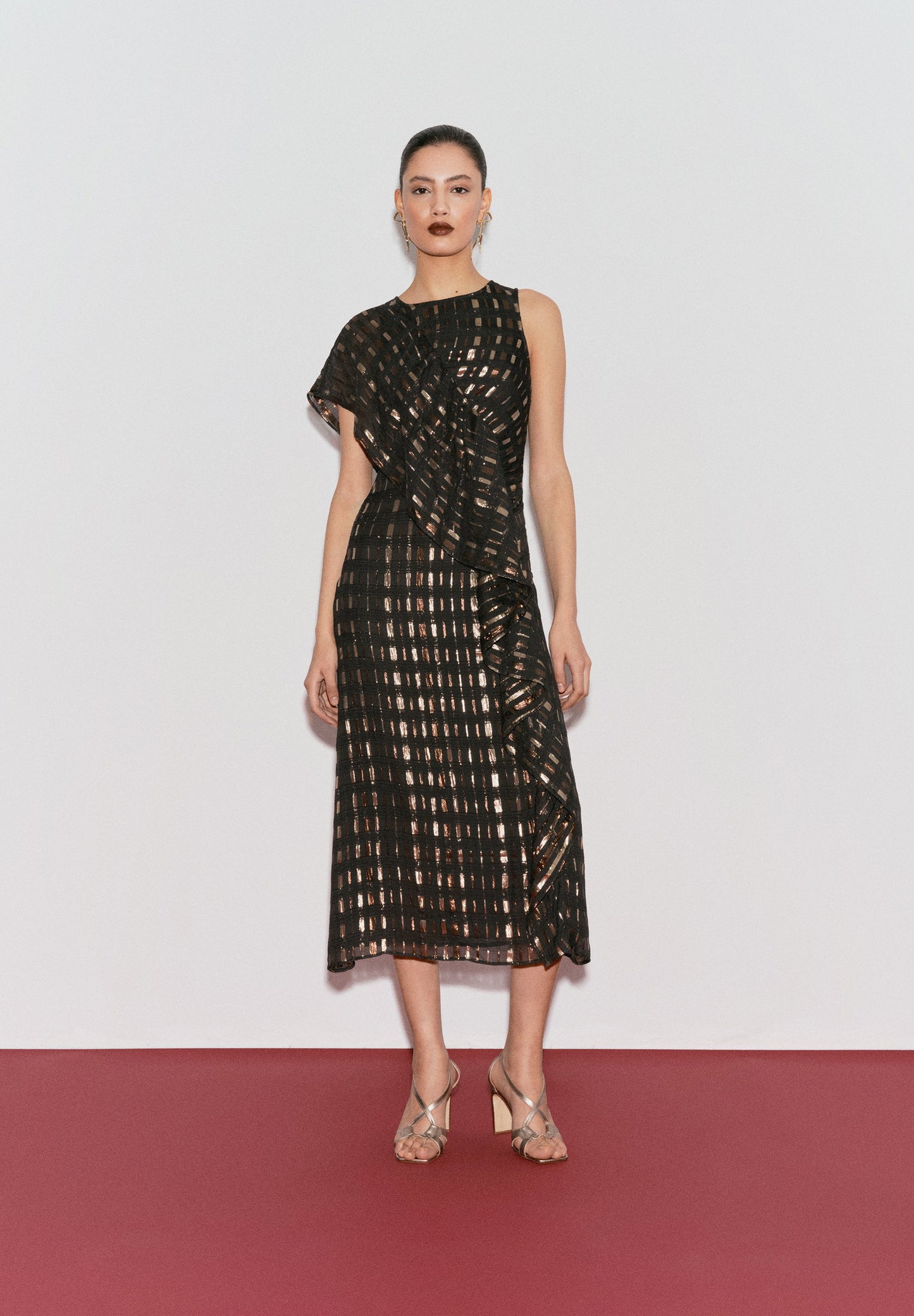 XM SCRUFFLEDRAPE DRESS