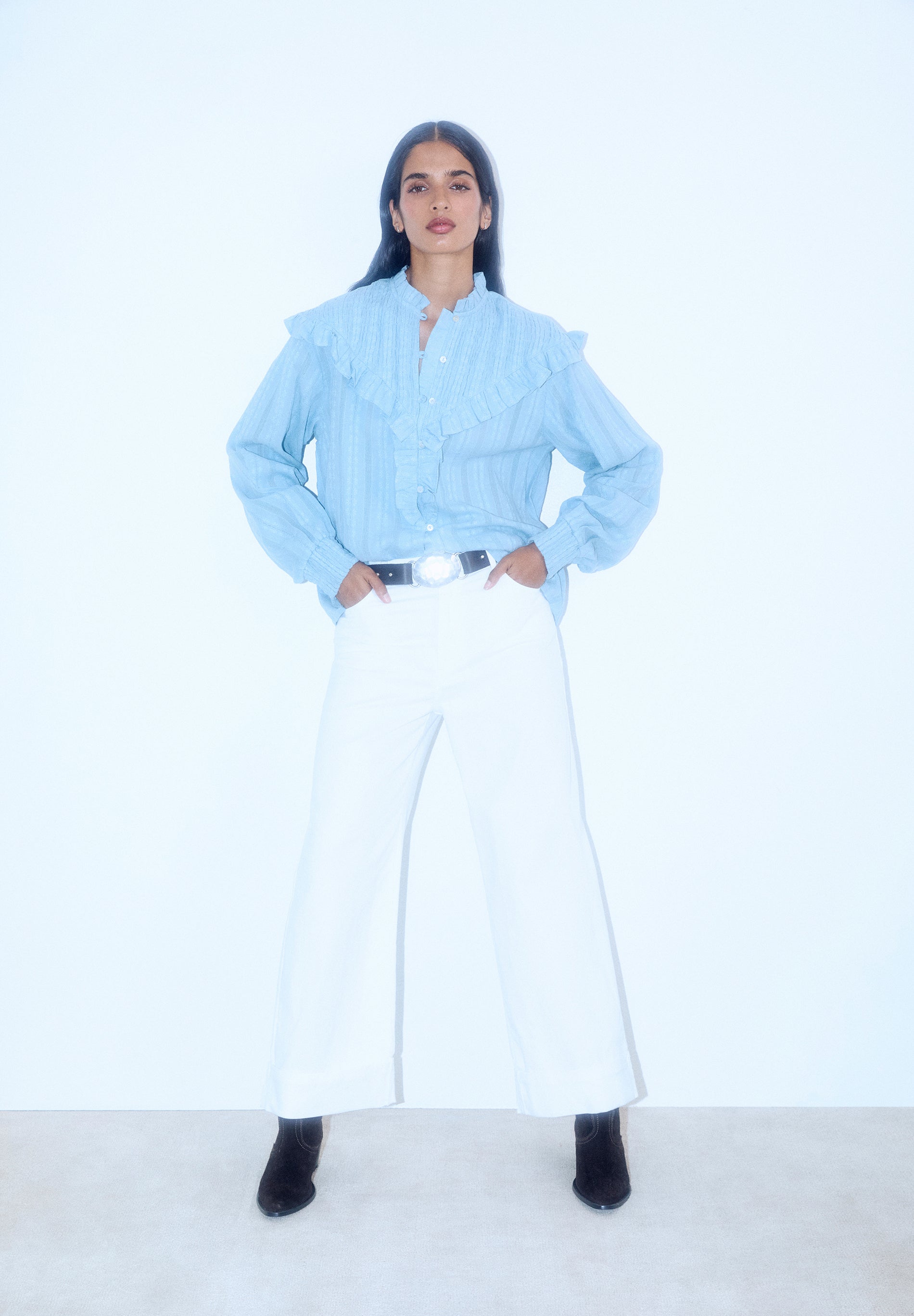 DENIM CULOTTE TROUSERS