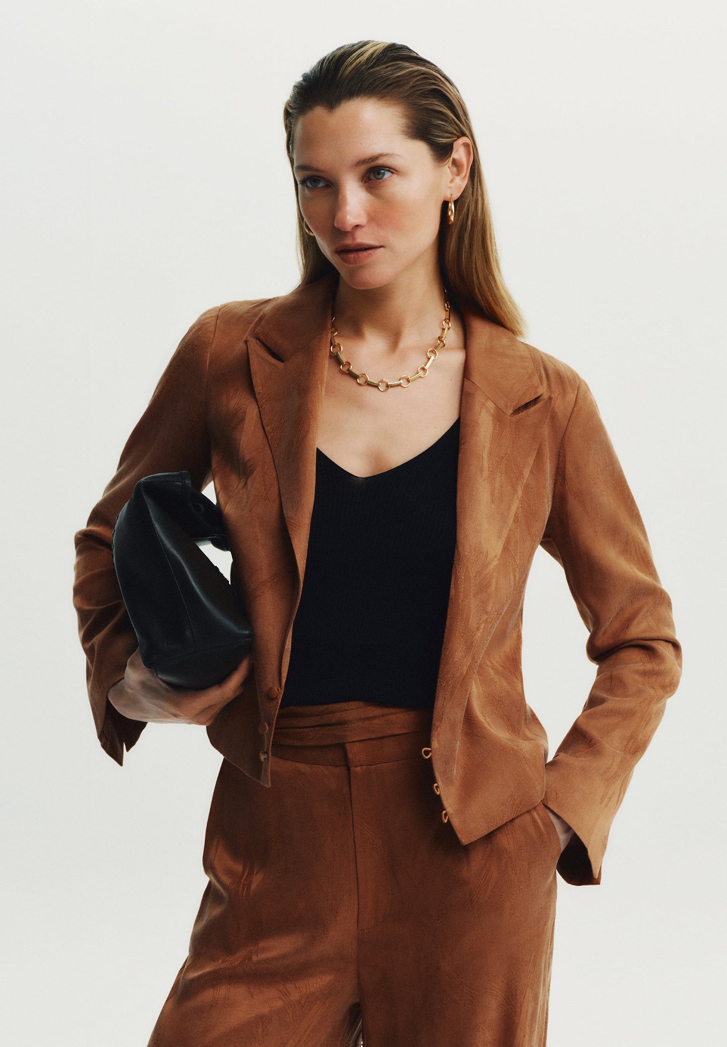 CROPPED JACQUARD BLAZER