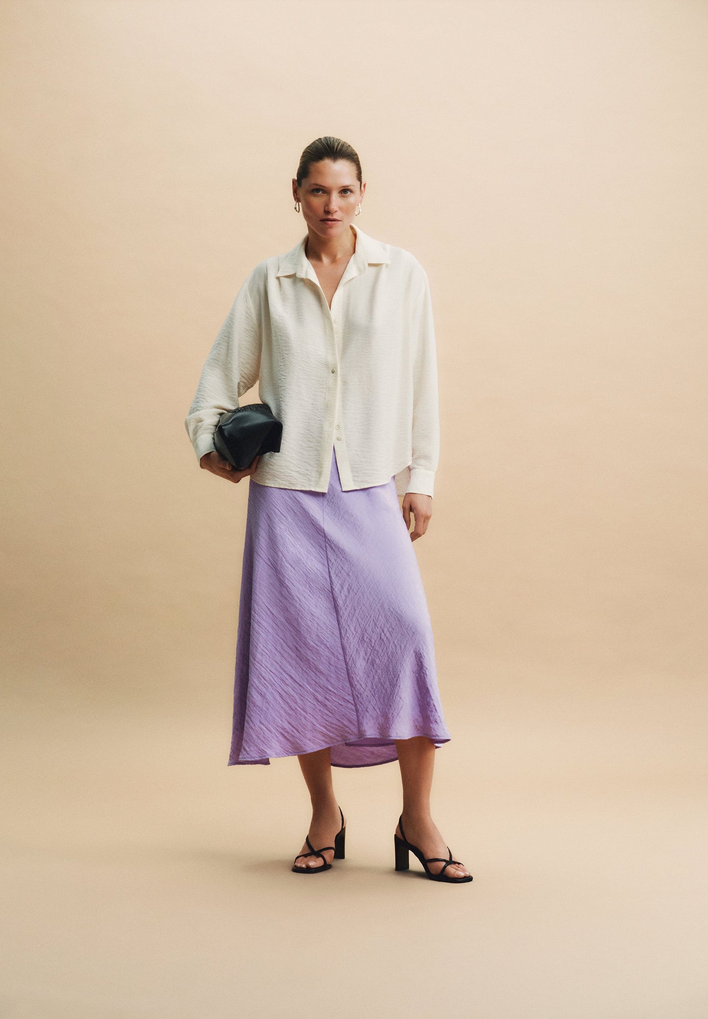 FLOWING MIDI SKIRT