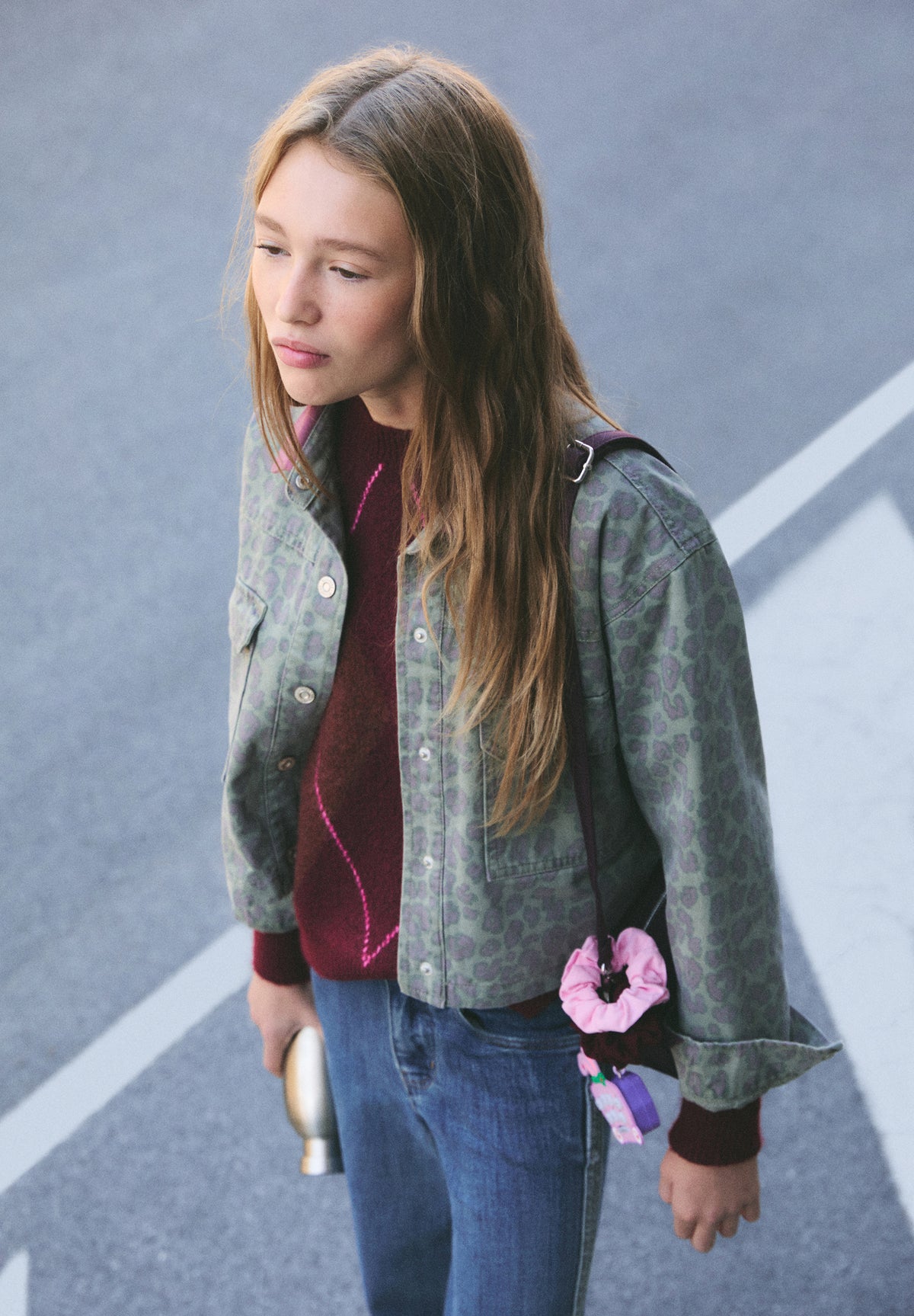 DIAMOND PATTERN KNIT SWEATER