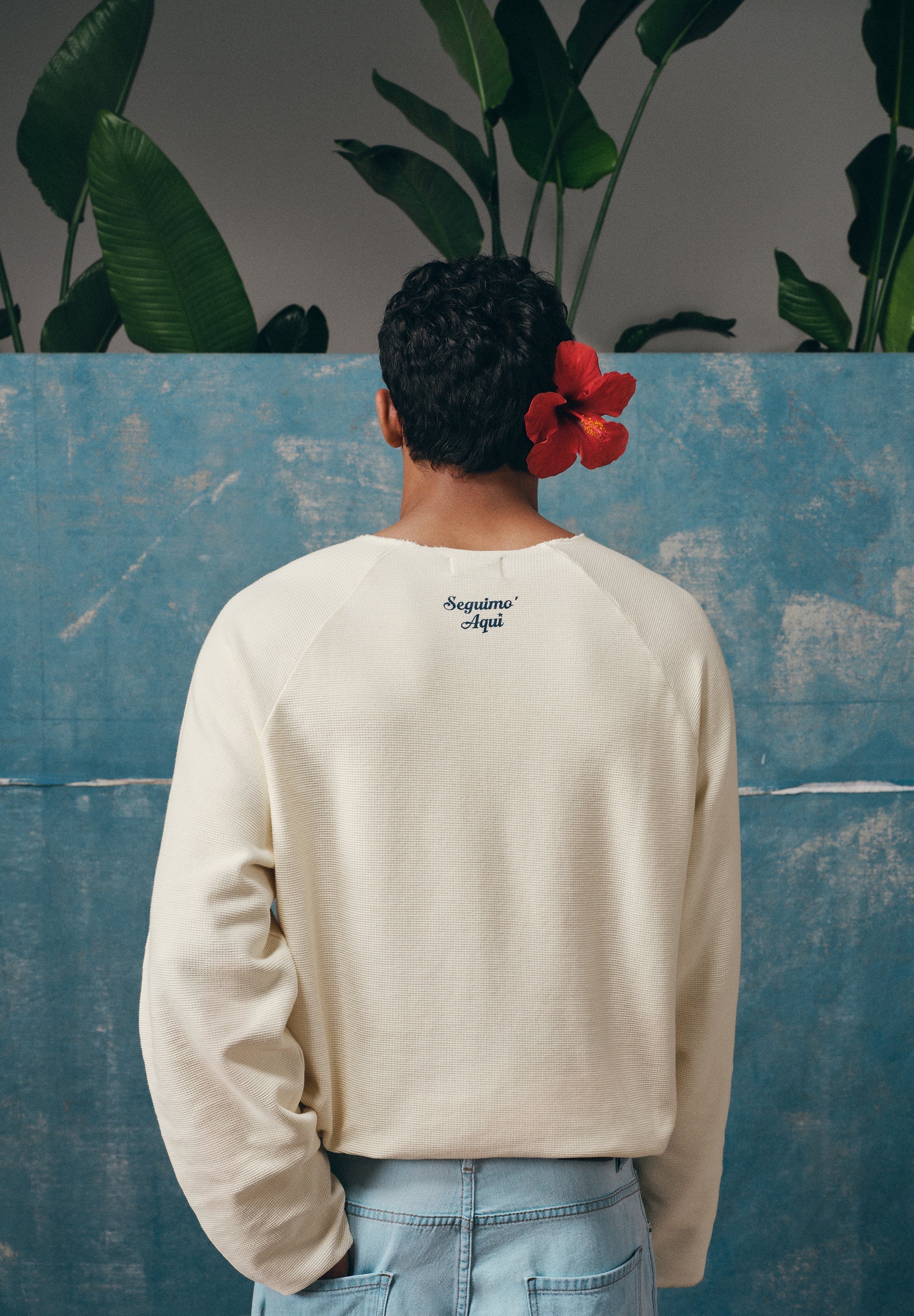 WAFFLE TEXTURED SWEATER