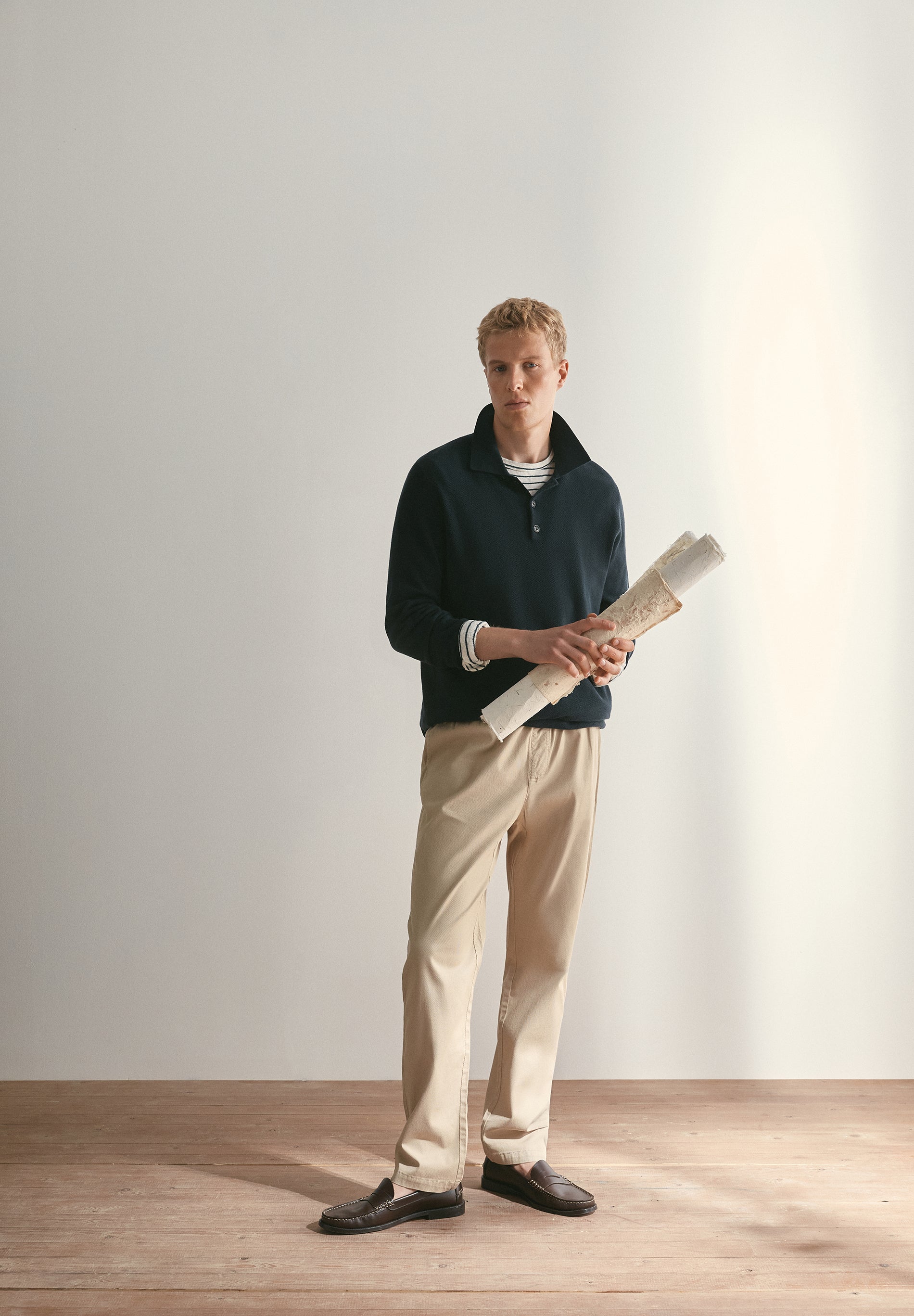 RELAXED FIT DRAWSTRING TROUSERS
