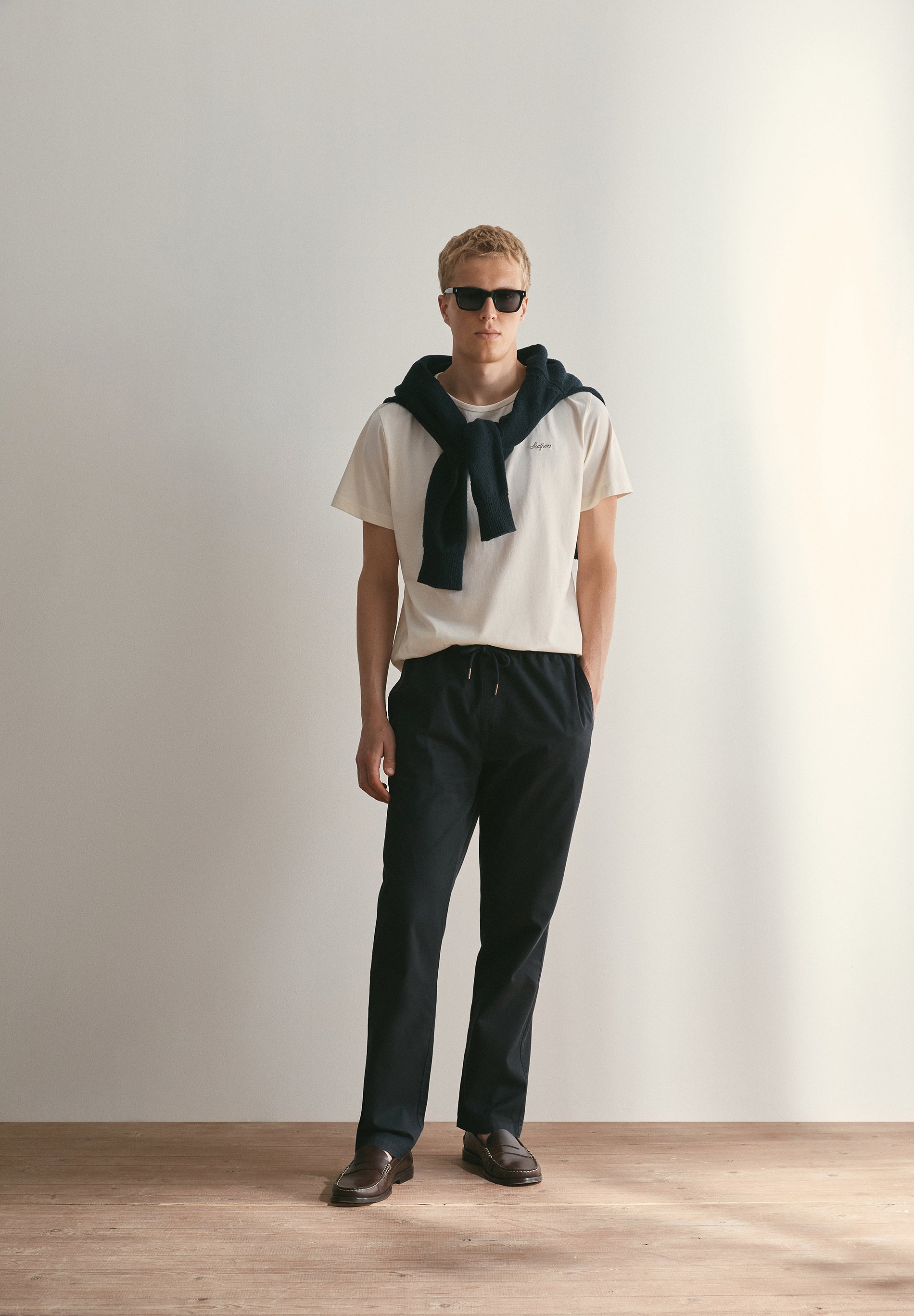RELAXED FIT DRAWSTRING TROUSERS