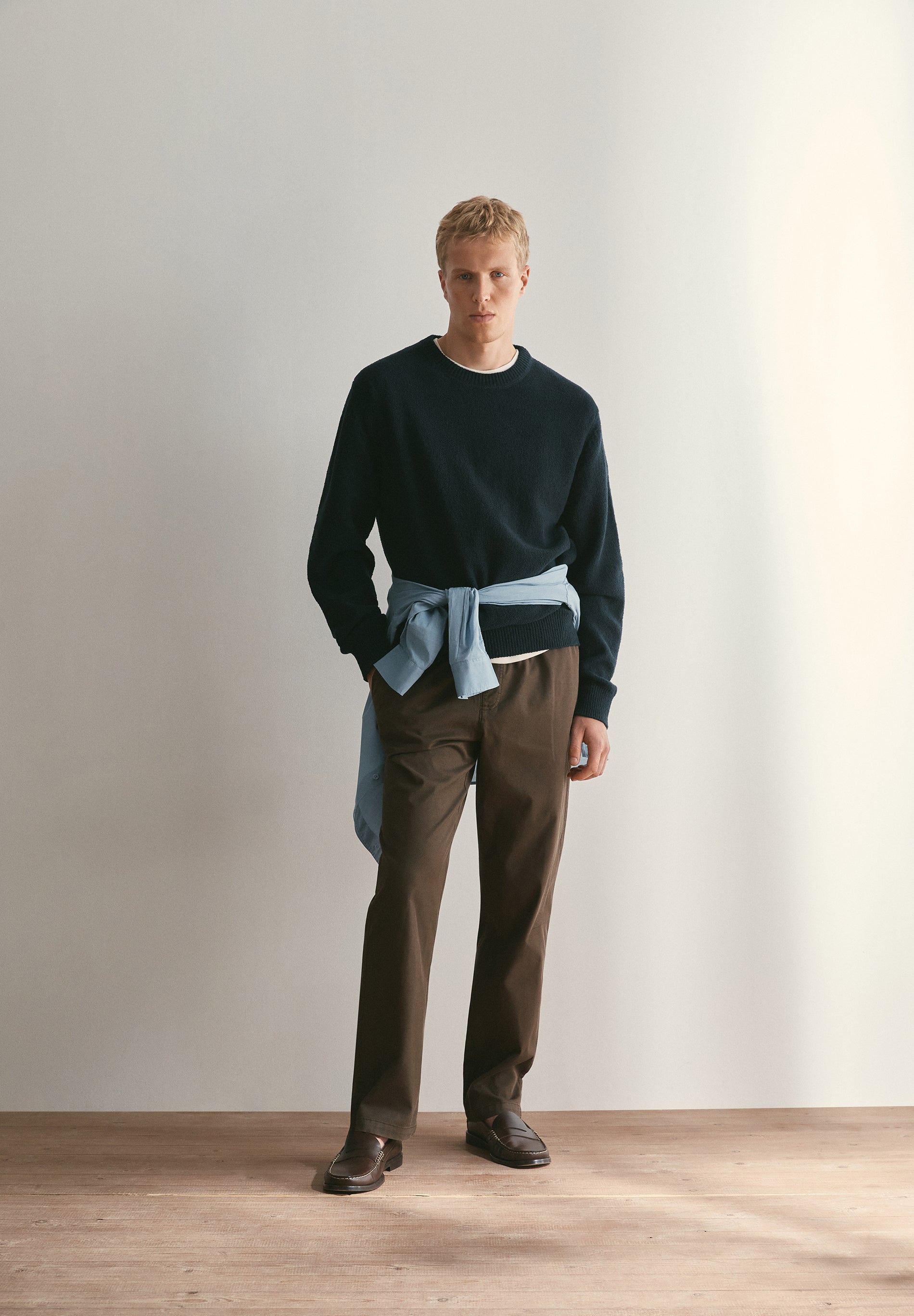 TEXTURED COTTON SWEATER