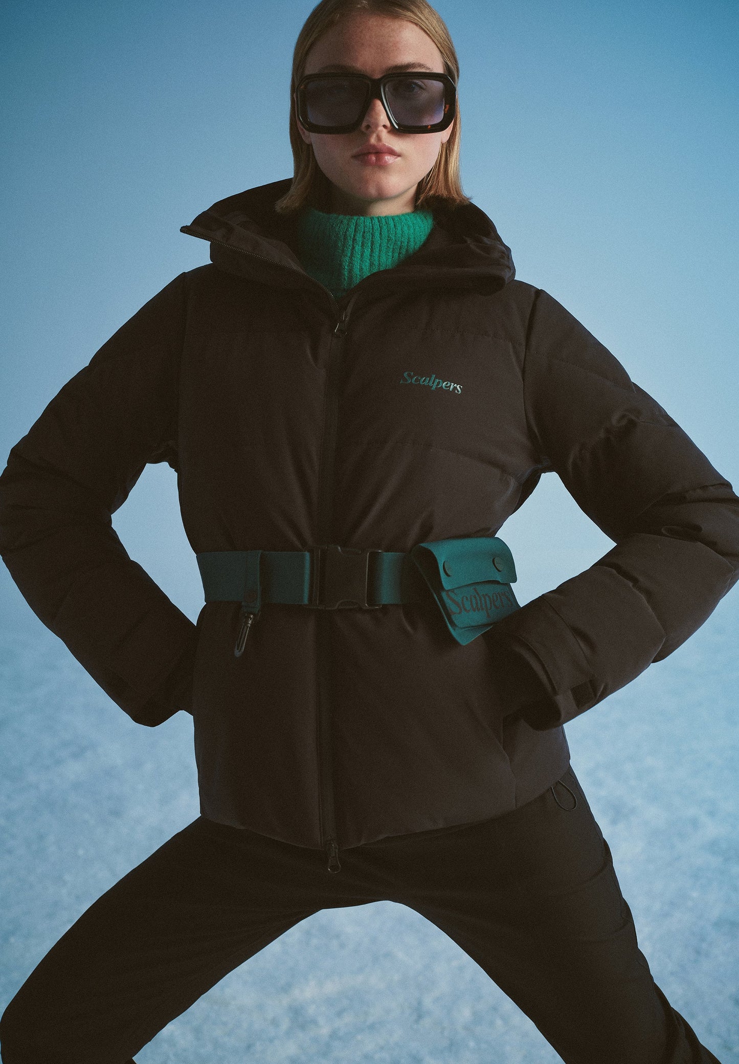 BELTED SKI JACKET