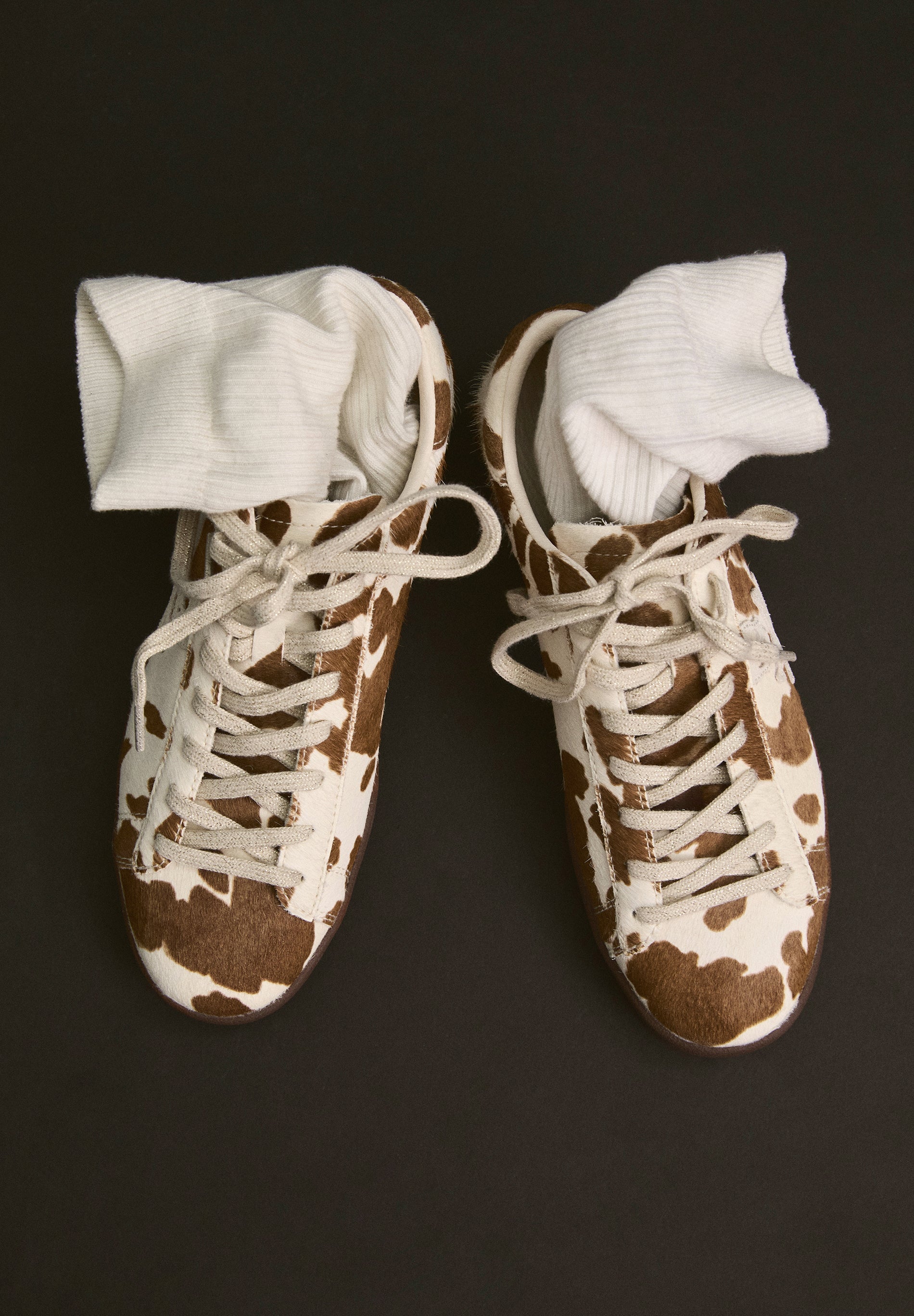 ANIMAL PRINT LEATHER SNEAKERS