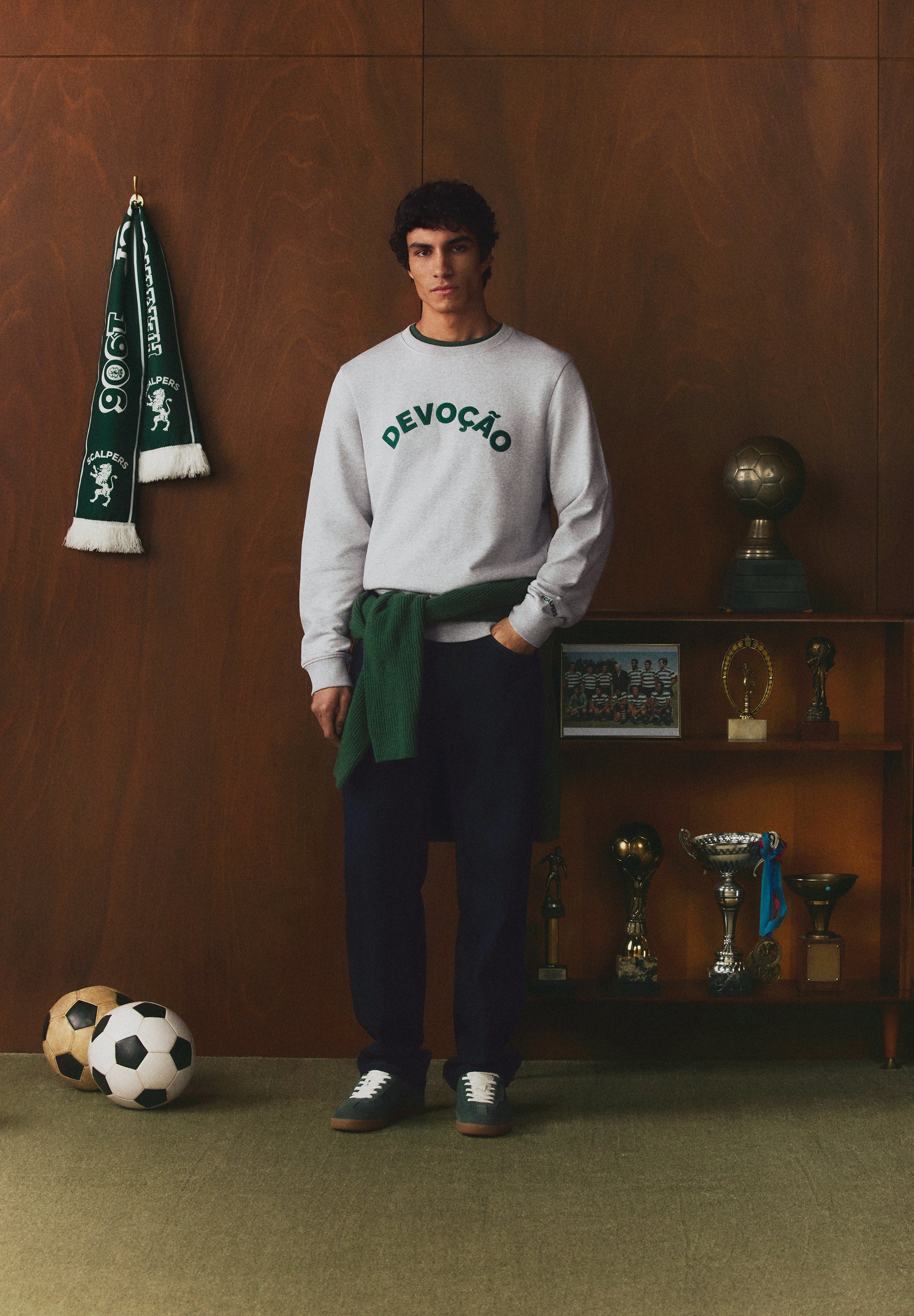 SCALPERS X SPORTING CP EMBROIDERED SWEATSHIRT