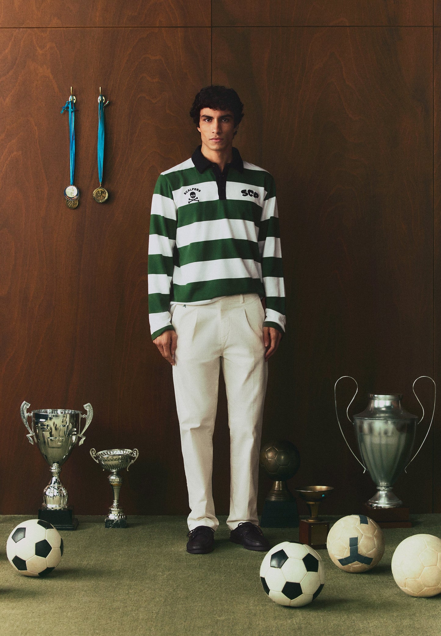SCALPERS X SPORTING CP DARTED CHINOS