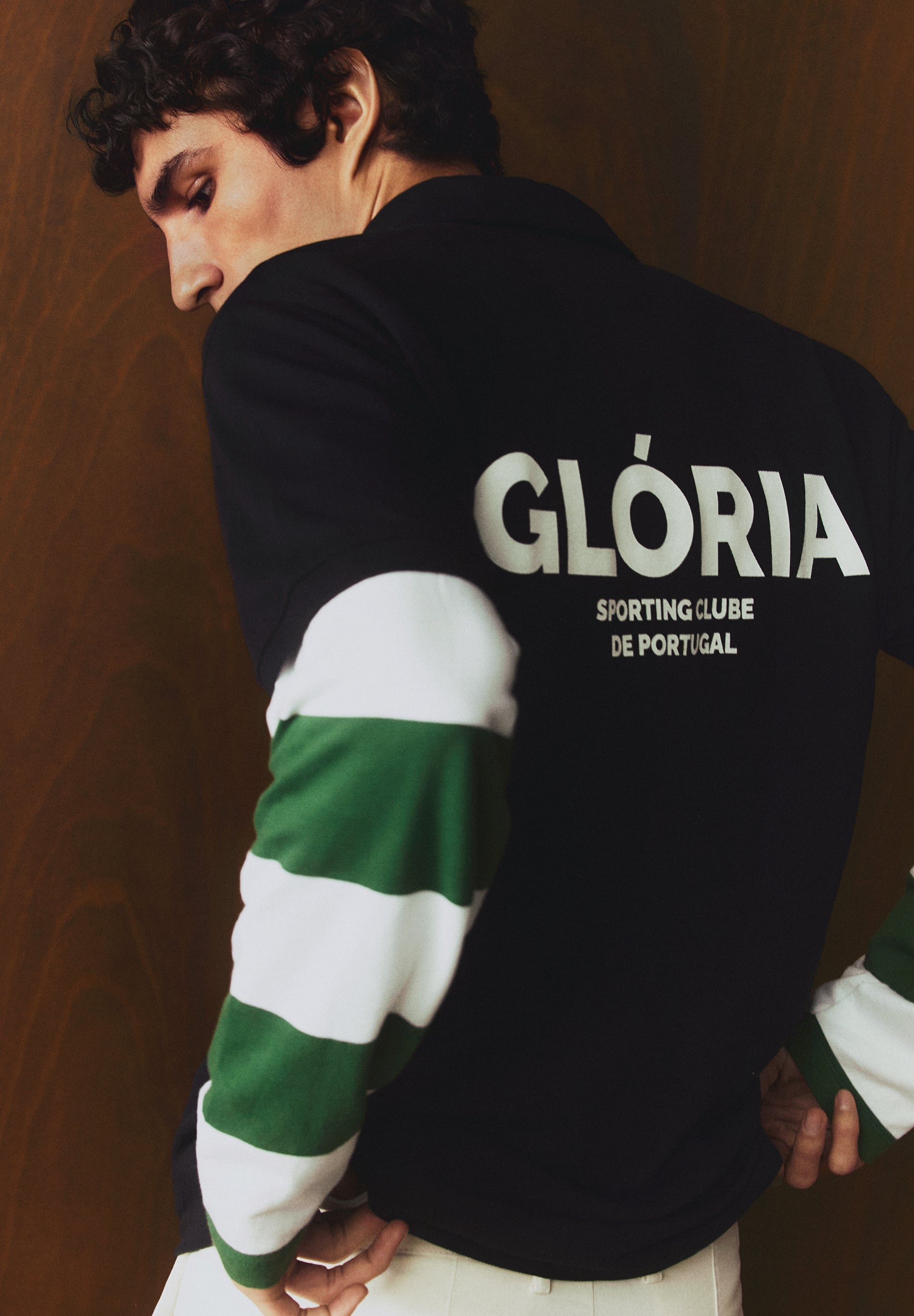 SCALPERS X SPORTING CP EMBROIDERED POLO SHIRT