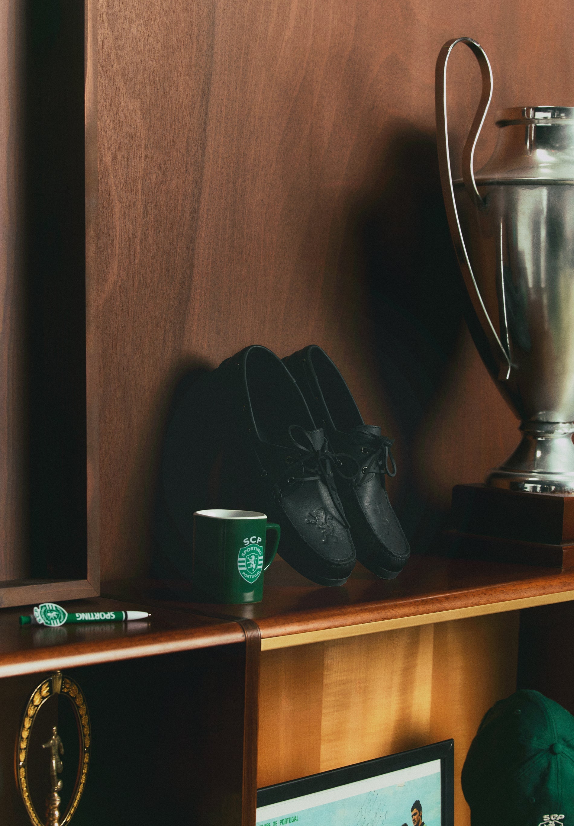 SCALPERS X SPORTING CP LEATHER DECK SHOES