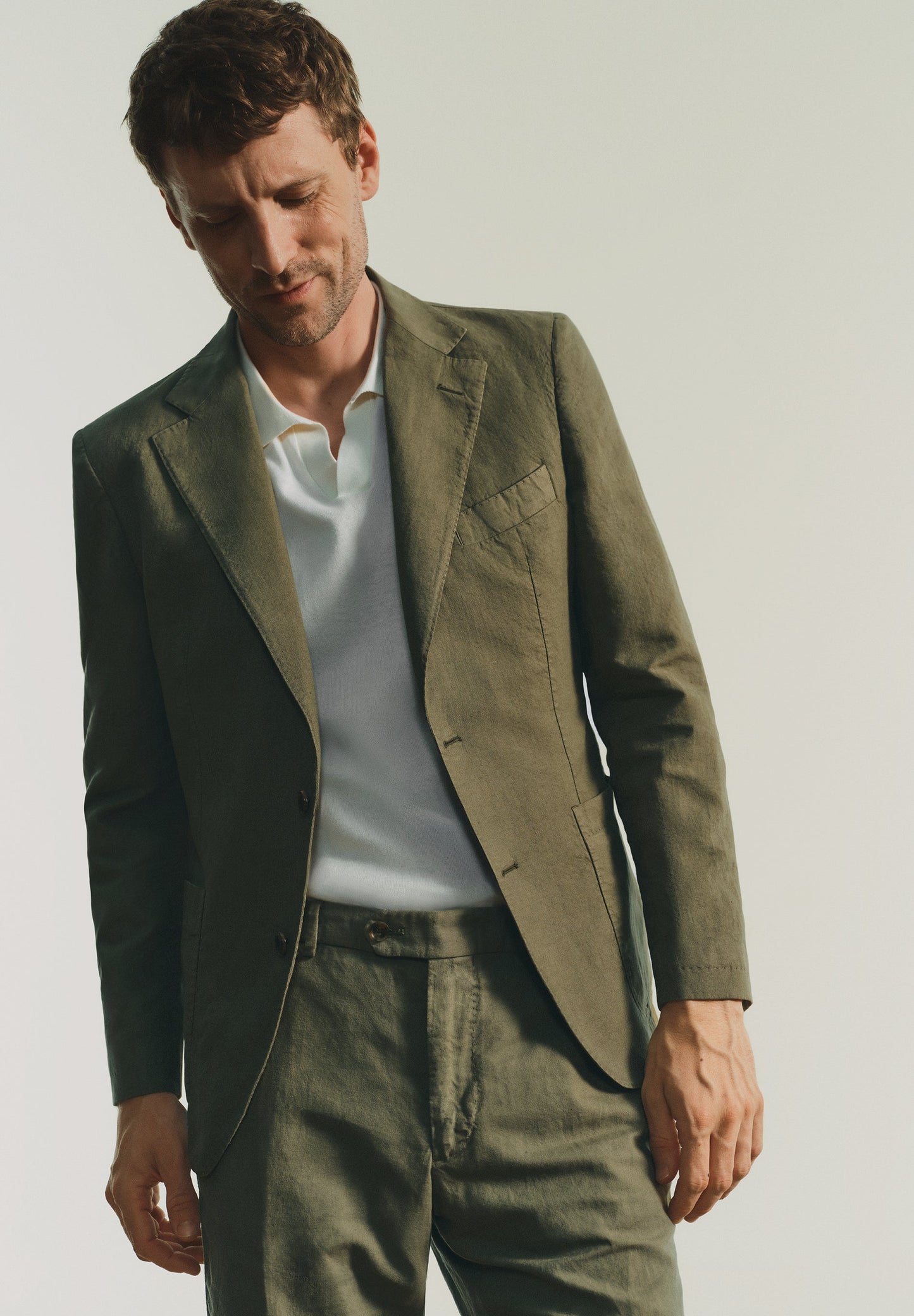 LINEN SUIT TROUSERS