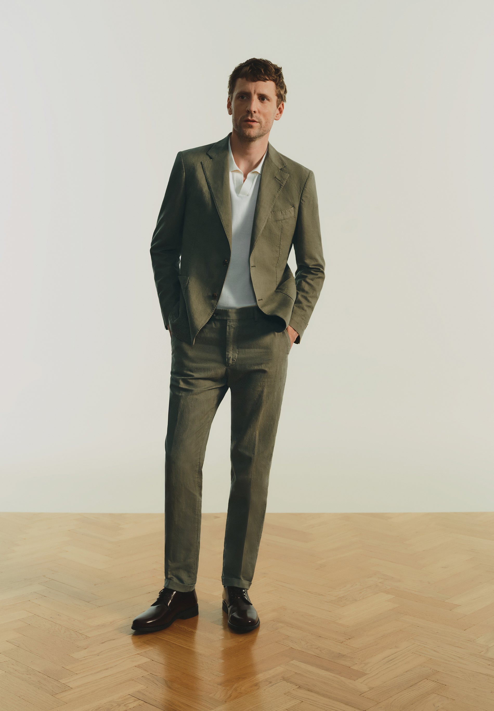 LINEN SUIT TROUSERS
