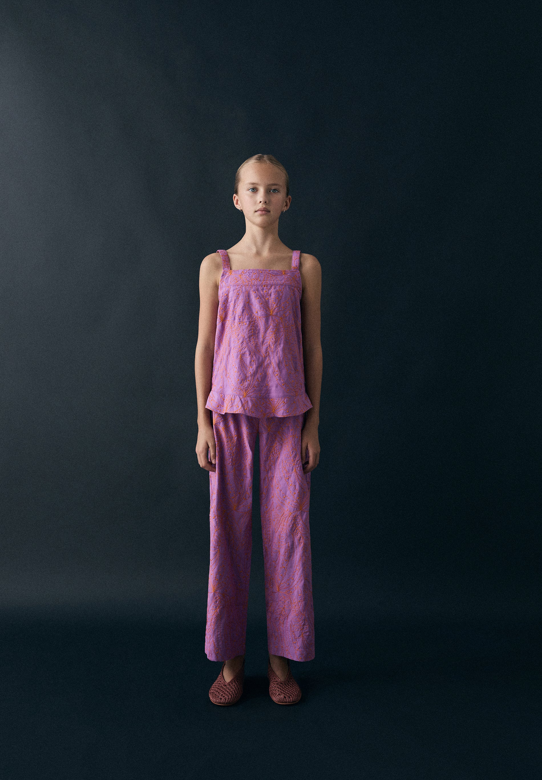 GATHERED COTTON T-SHIRT