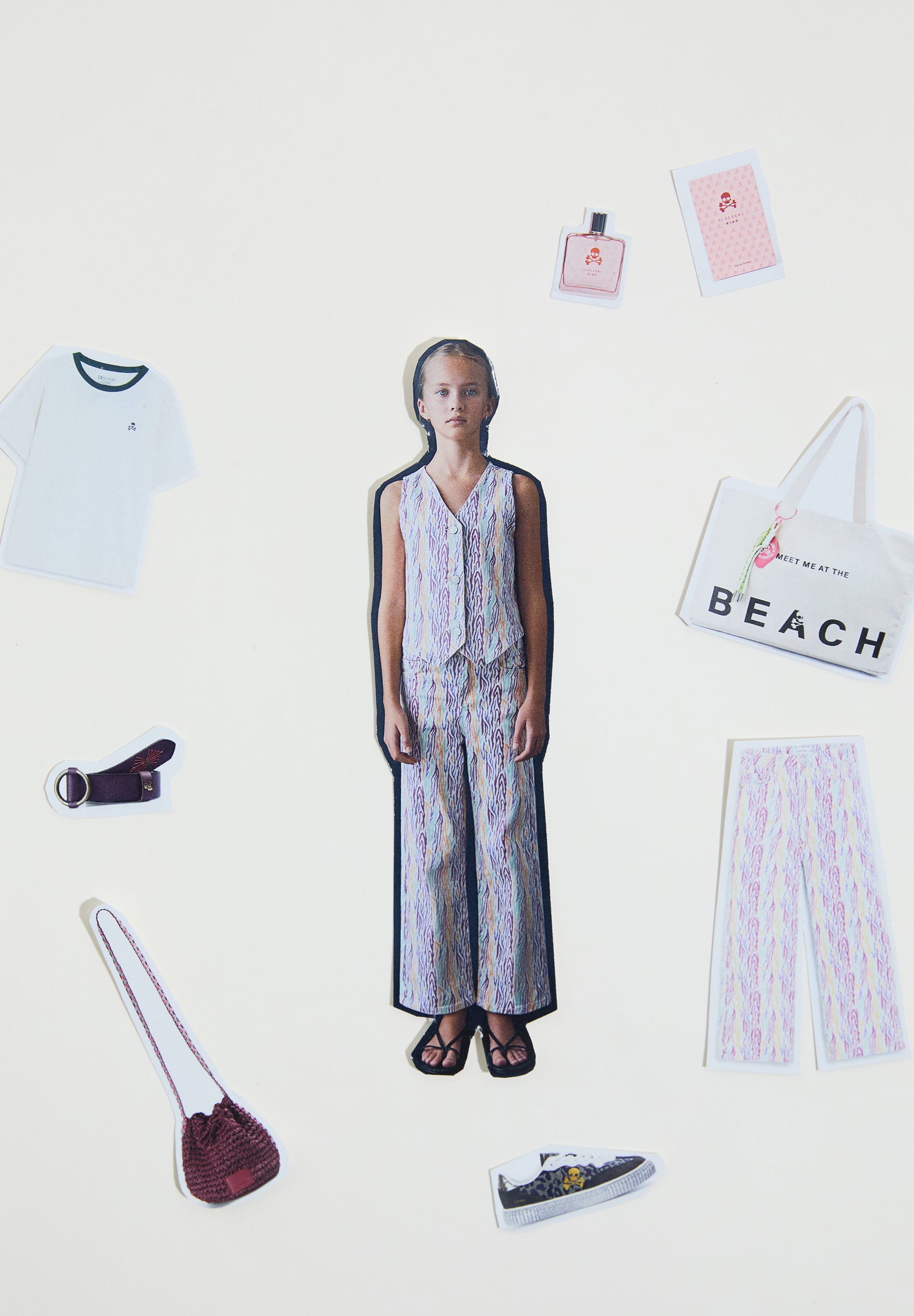 MULTICOLOUR WIDE LEG TROUSERS