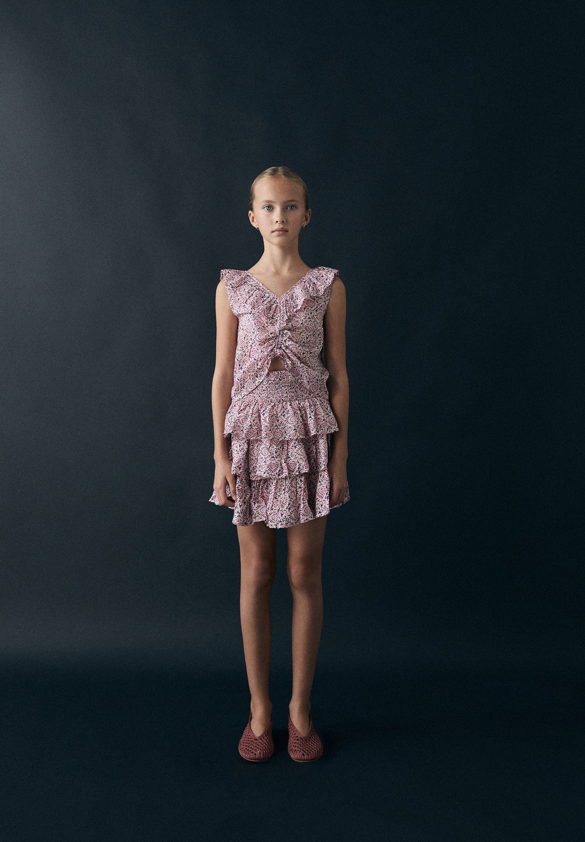 PRINTED FLOWING BLOUSE