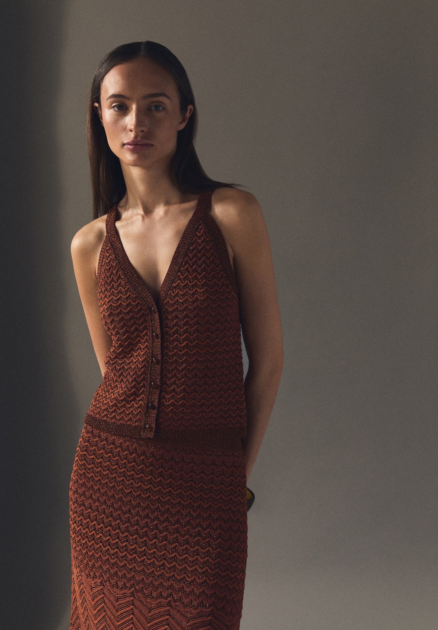 KNIT METALLIC THREAD TOP