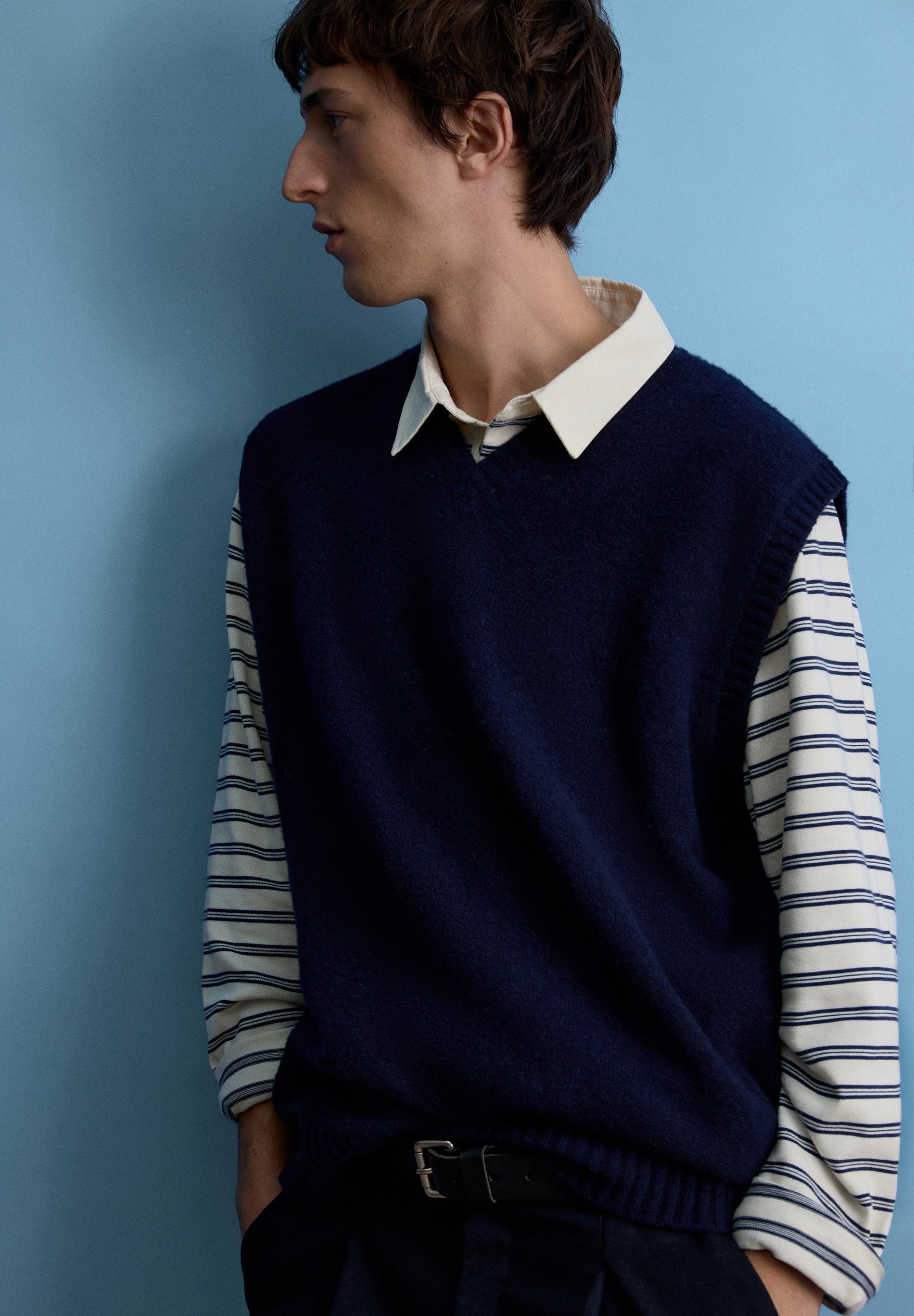 RELAXED PRINTED KNIT POLO SHIRT
