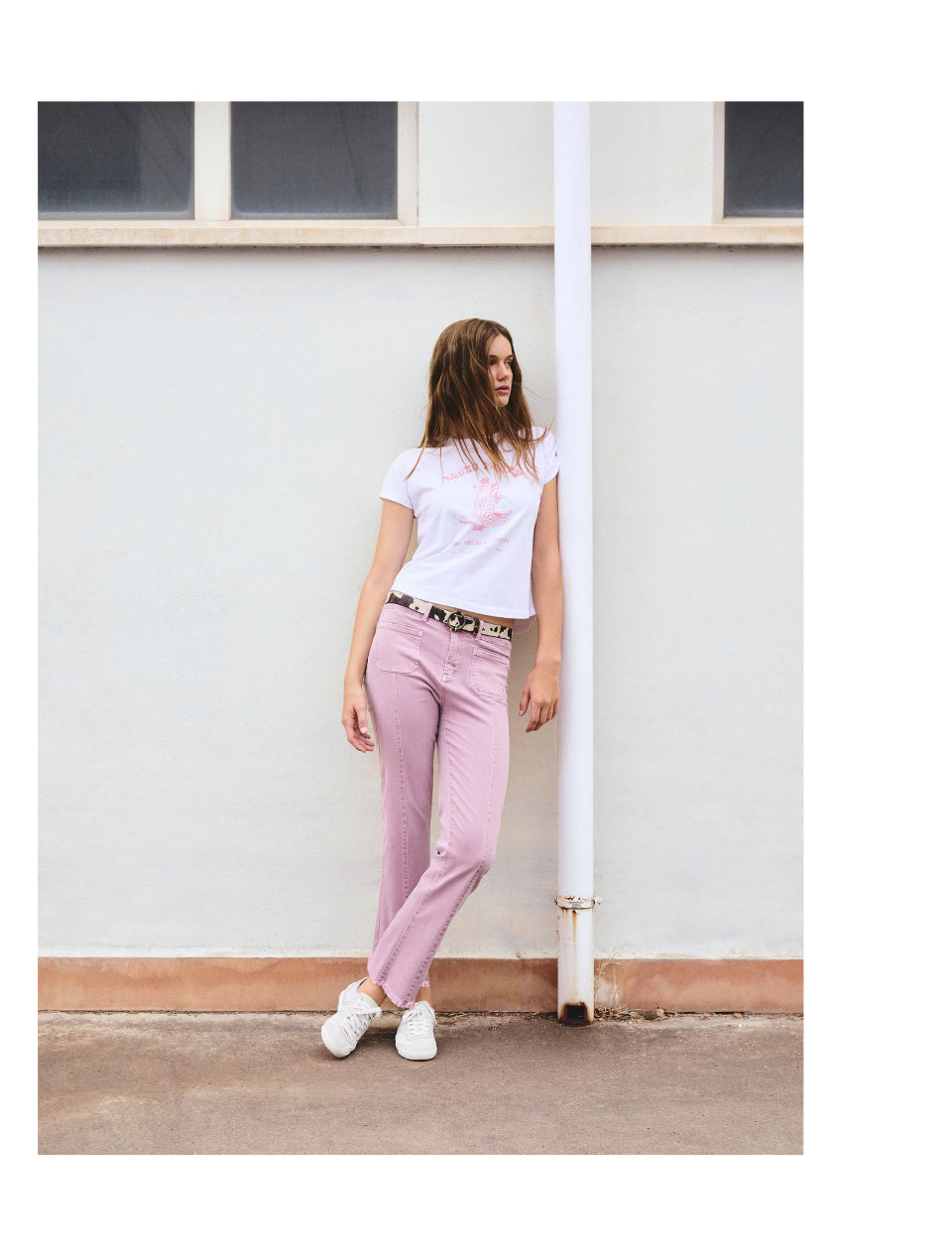 FLARED TROUSERS WITH FRINGING