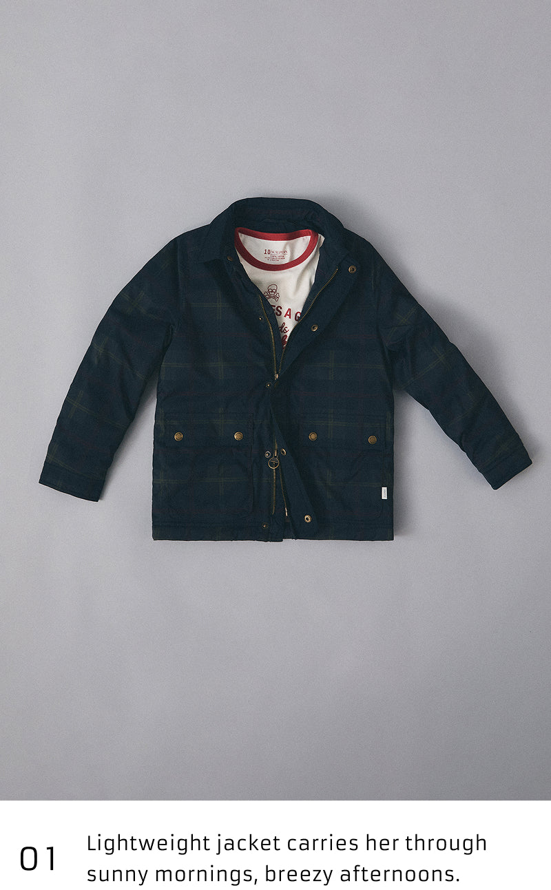CHECK WAXED JACKET