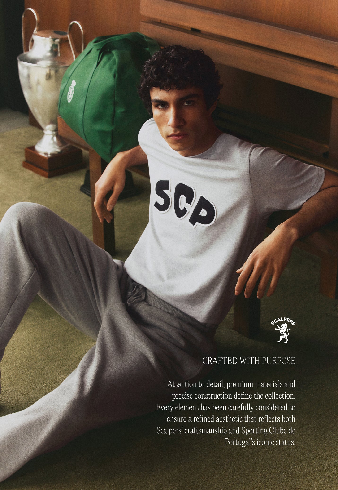 SCALPERS X SPORTING CP EMBROIDERED SWEATSHIRT